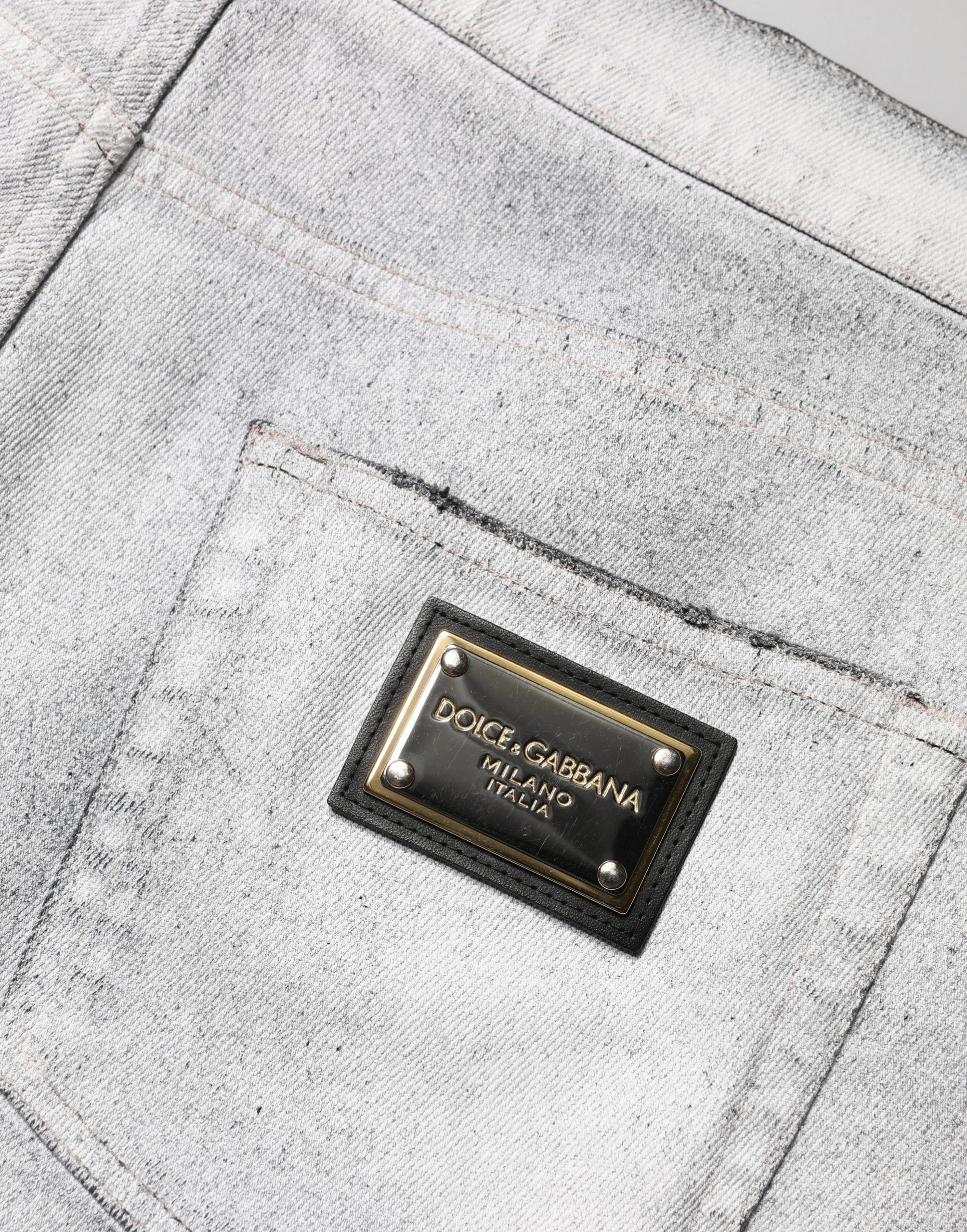 Light Distressed Skinny Men Denim Men's Jeans - Dolce & Gabbana - Modalova