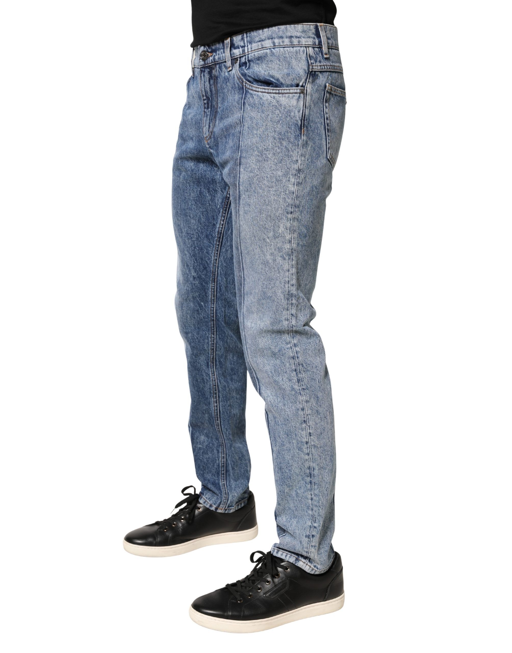 Two Tone Cotton Regular Men Denim Men's Jeans - Dolce & Gabbana - Modalova