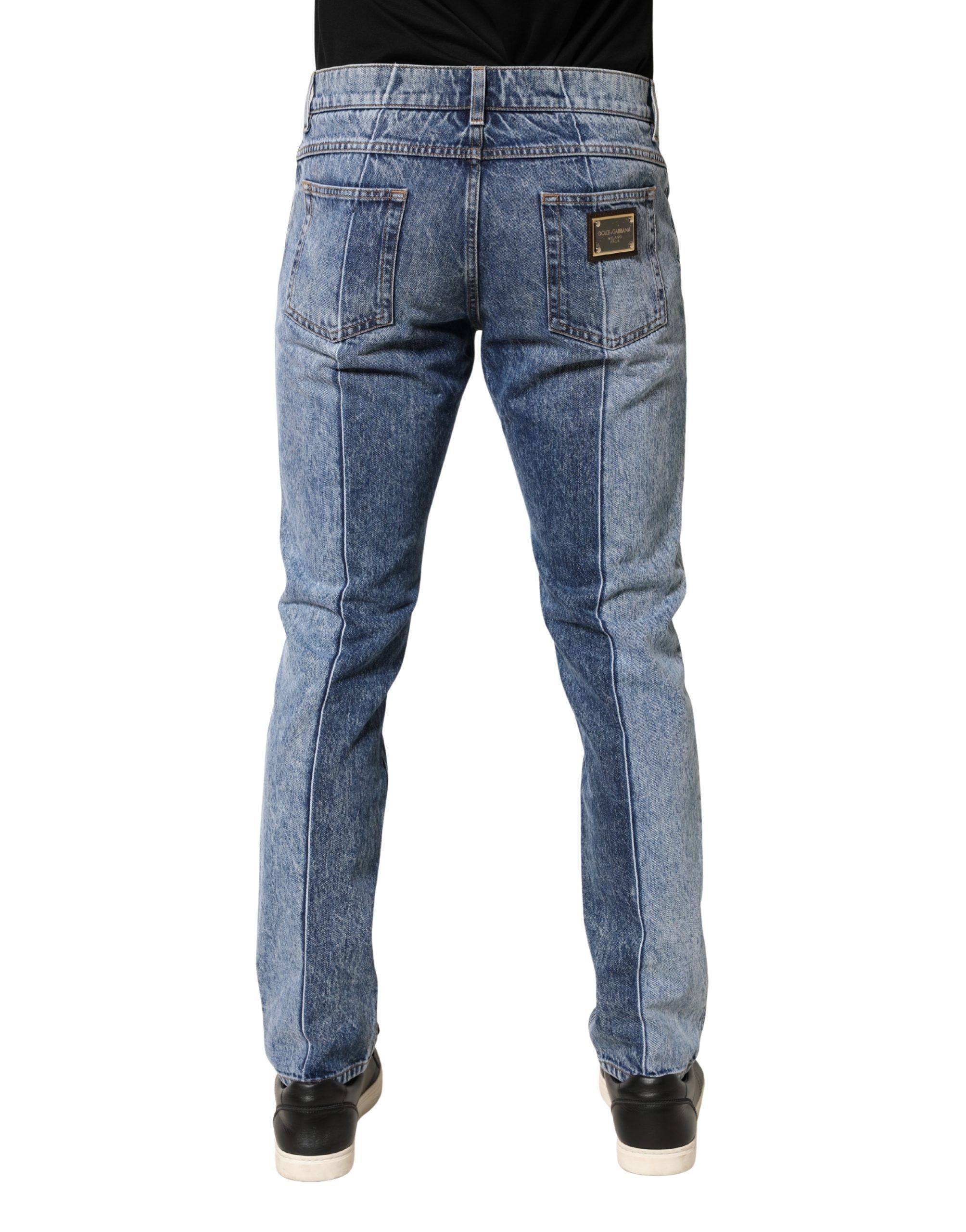 Two Tone Cotton Regular Men Denim Men's Jeans - Dolce & Gabbana - Modalova
