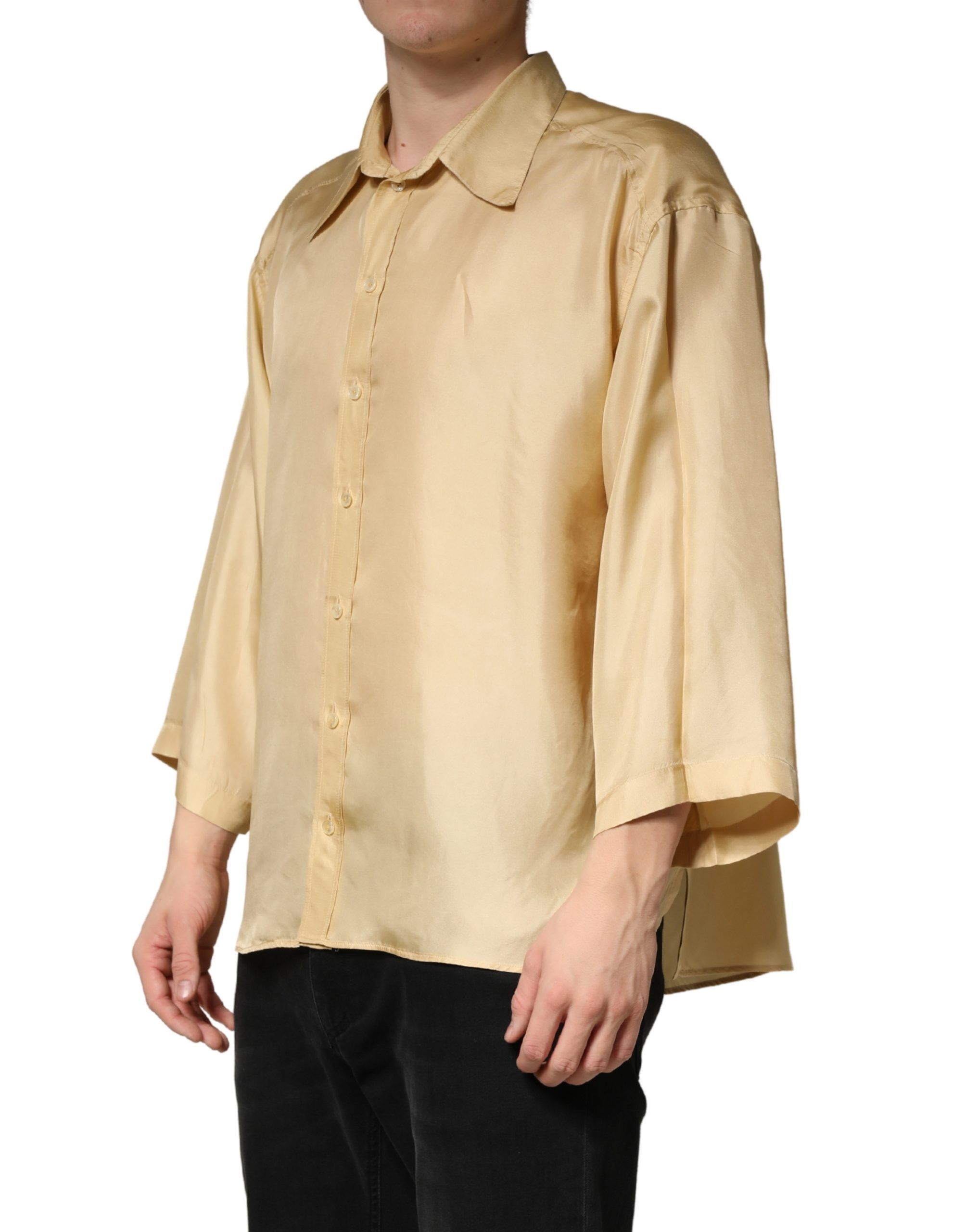 Silk Button Down Men Oversize Men's Shirt (Pre-Owned) - Dolce & Gabbana - Modalova