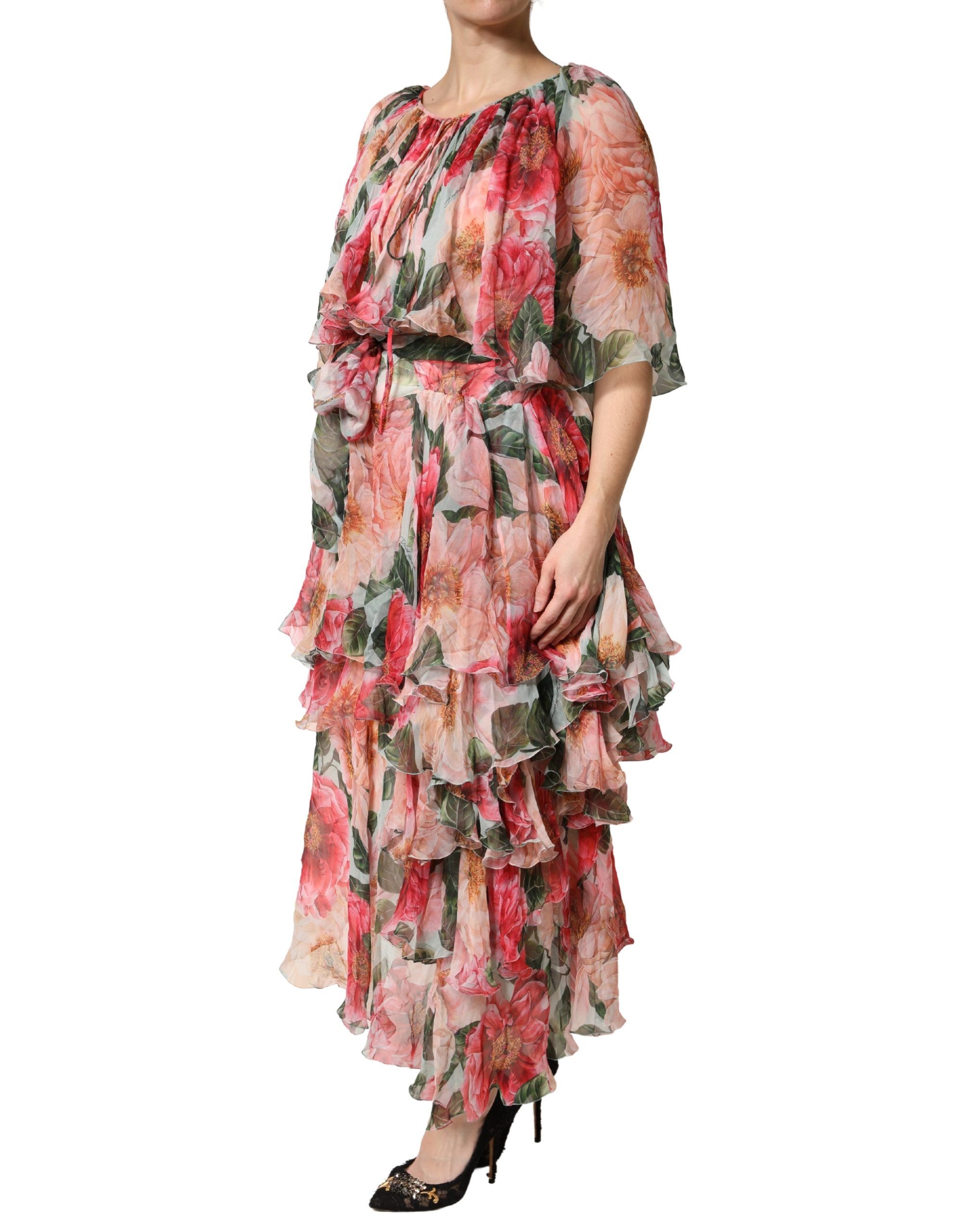 Floral Silk Layered Maxi Women's Dress (Pre-Owned) - Dolce & Gabbana - Modalova