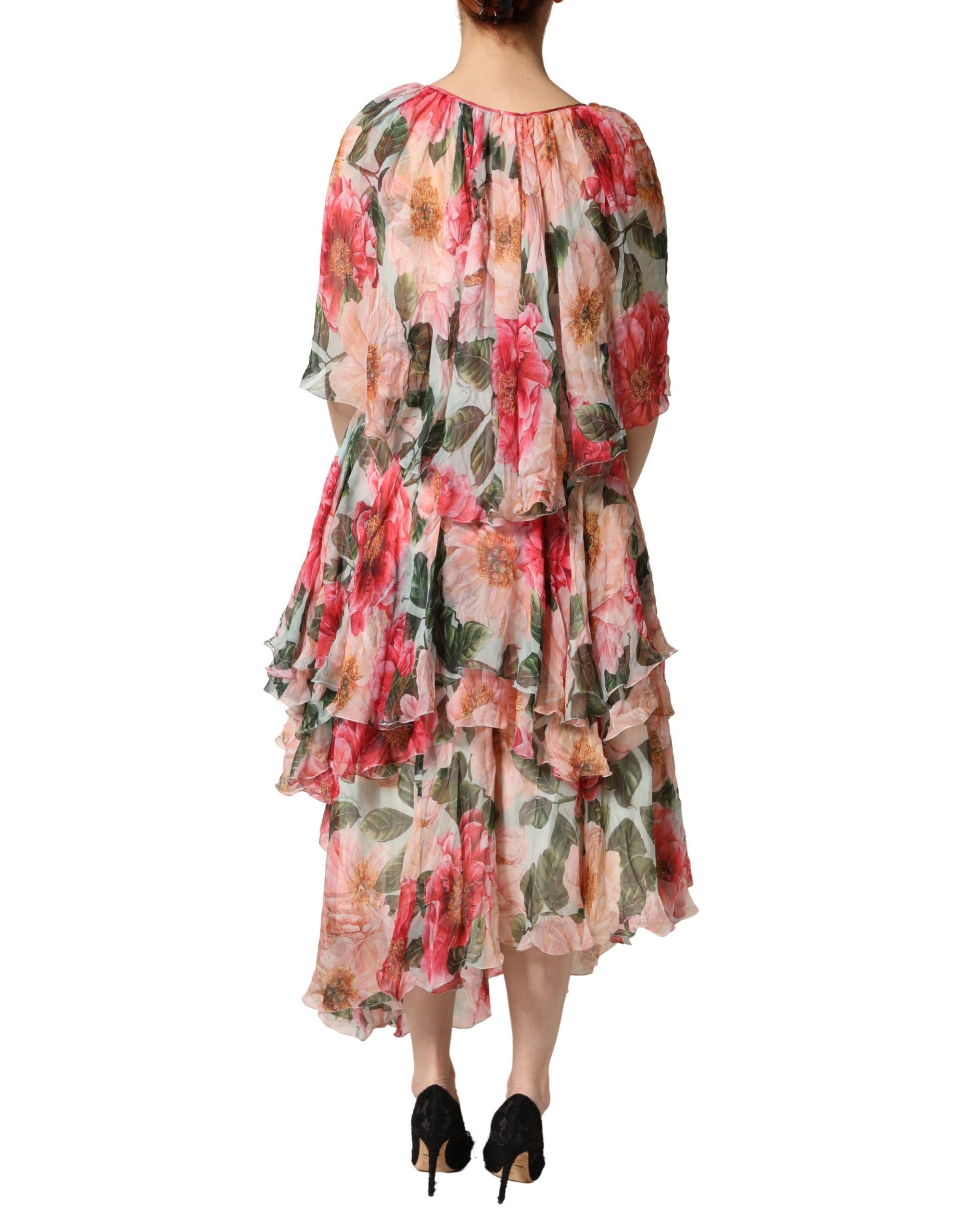 Floral Silk Layered Maxi Women's Dress (Pre-Owned) - Dolce & Gabbana - Modalova