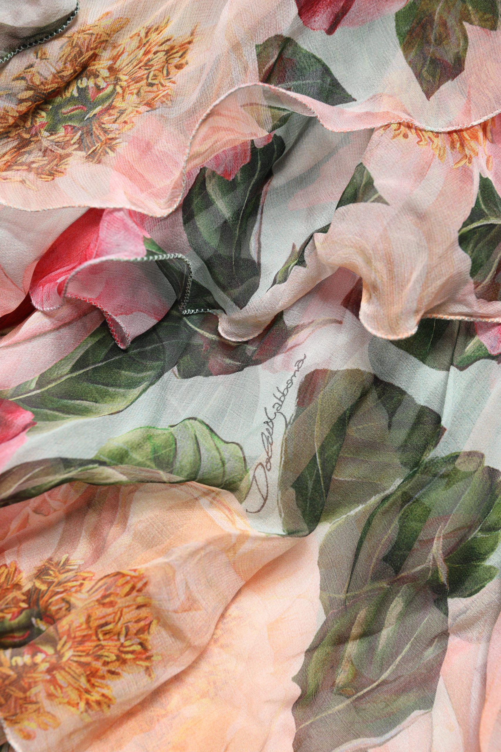 Floral Silk Layered Maxi Women's Dress (Pre-Owned) - Dolce & Gabbana - Modalova