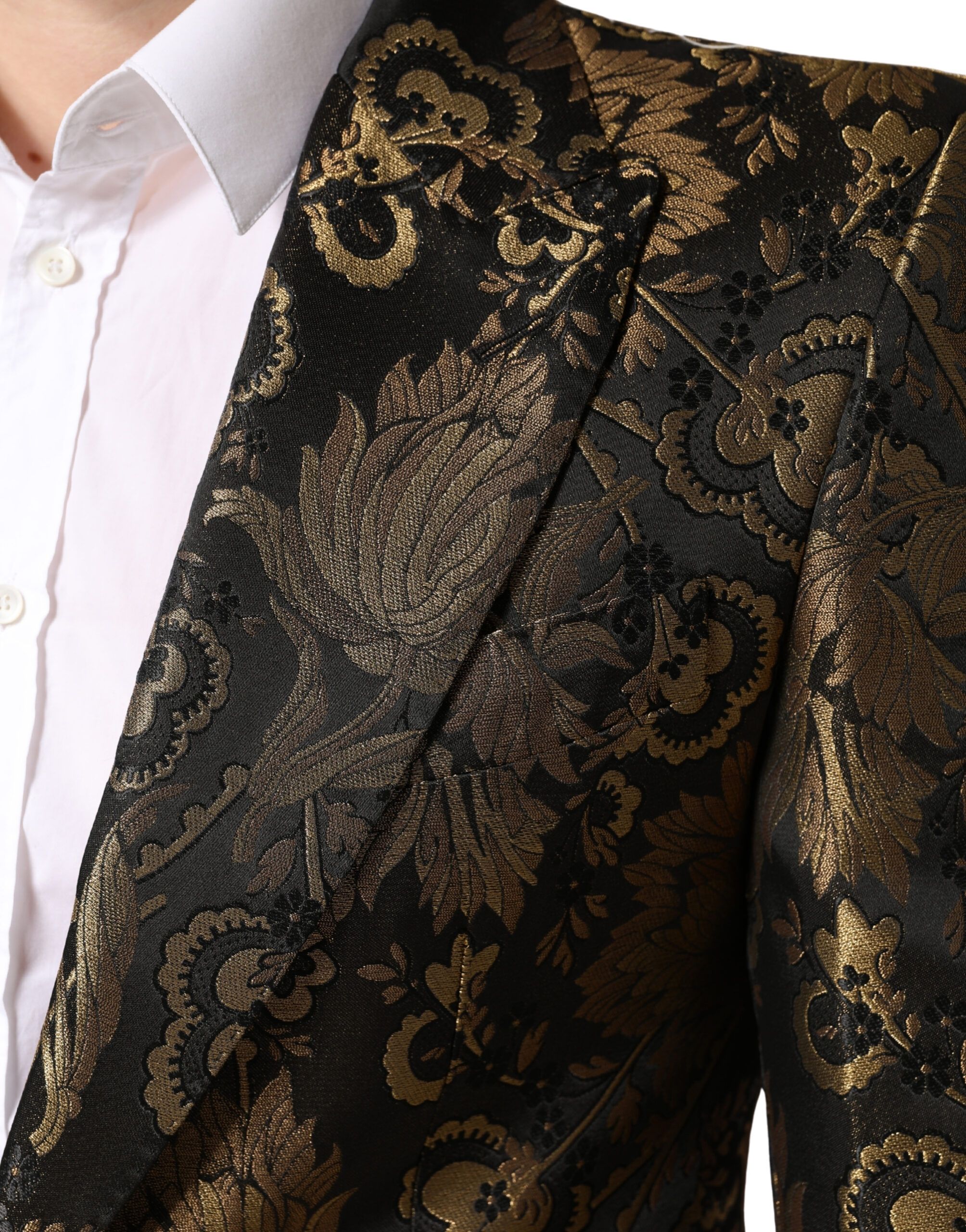 Jacquard Single Breasted Tuxedo Men's Blazer - Dolce & Gabbana - Modalova