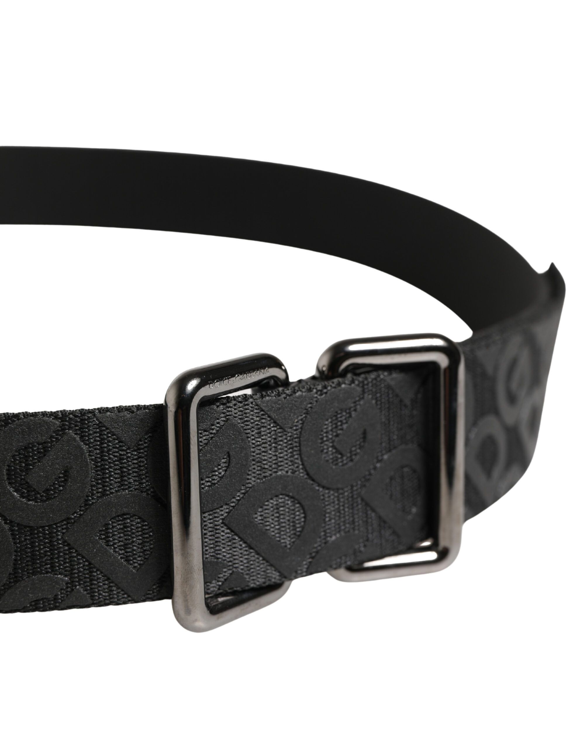Logo Monogram Silver Metal Buckle Men's Belt - Dolce & Gabbana - Modalova