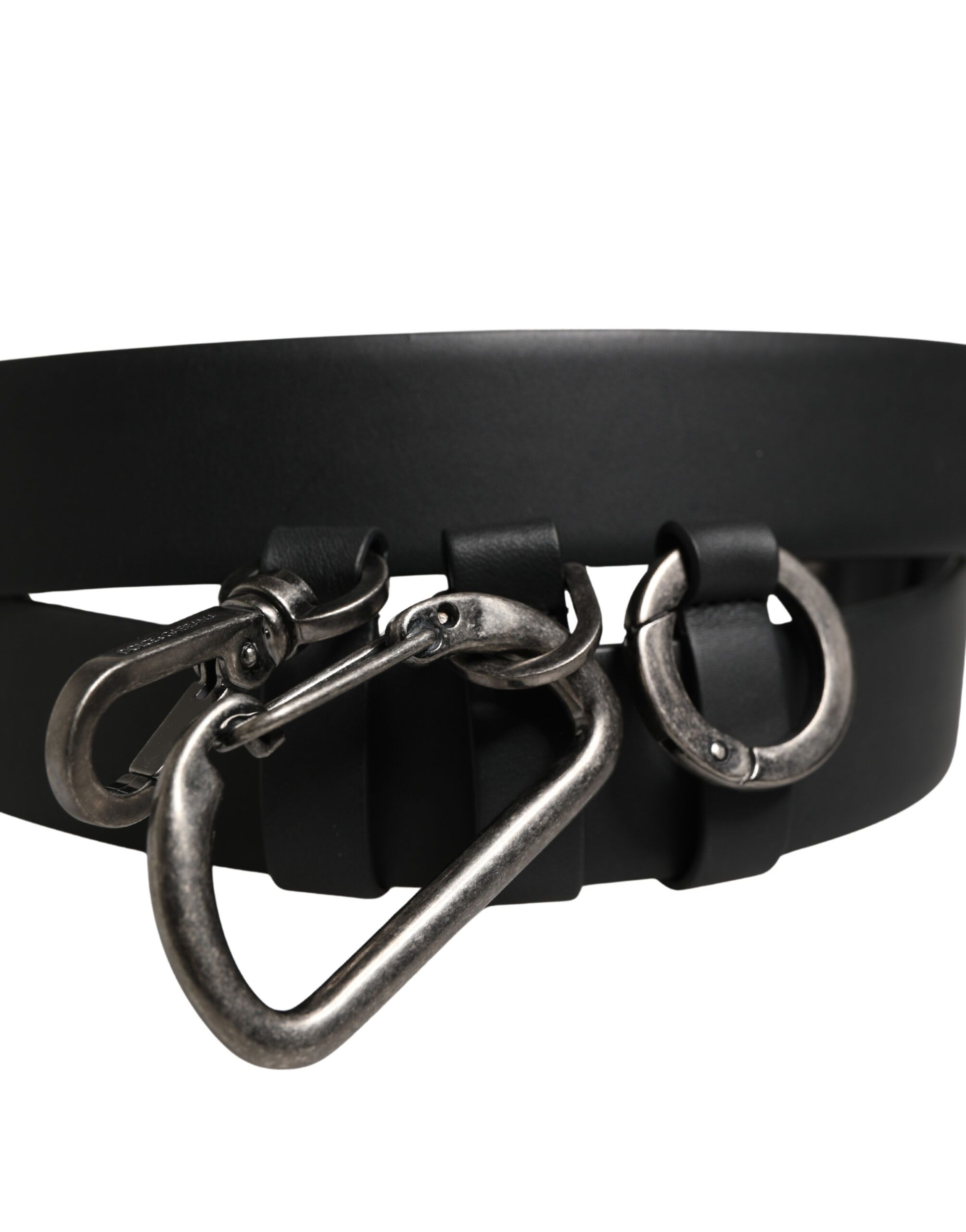 Calf Leather Silver Metal Buckle Men's Belt - Dolce & Gabbana - Modalova