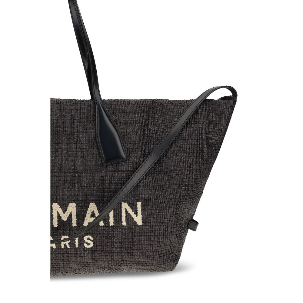 Raffia Shoulder Women's Bag - Balmain - Modalova