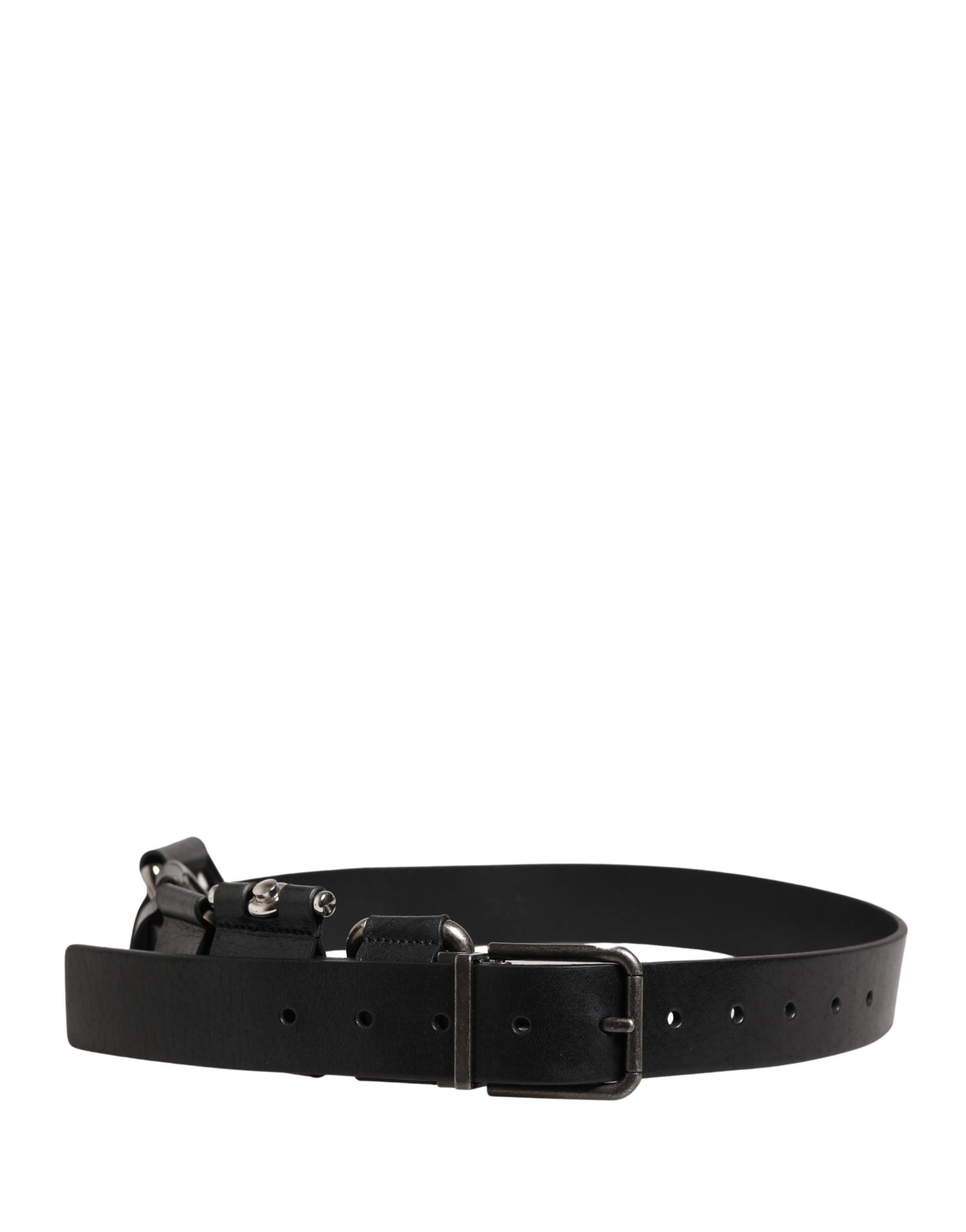 Calf Leather Silver Metal Buckle Men's Belt - Dolce & Gabbana - Modalova