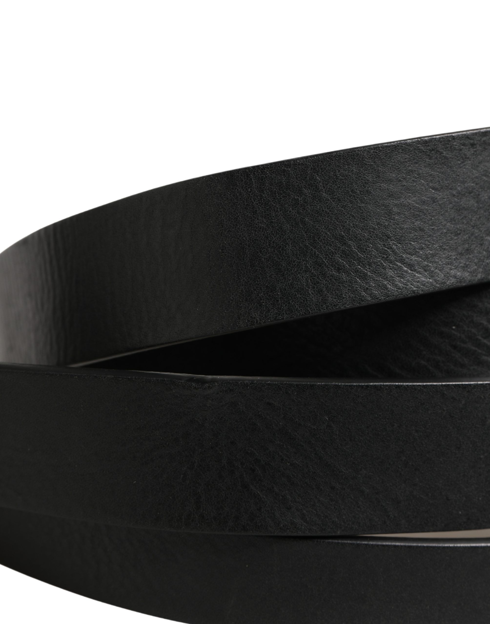 Double Strap Leather Silver Buckle Men's Belt - Dolce & Gabbana - Modalova