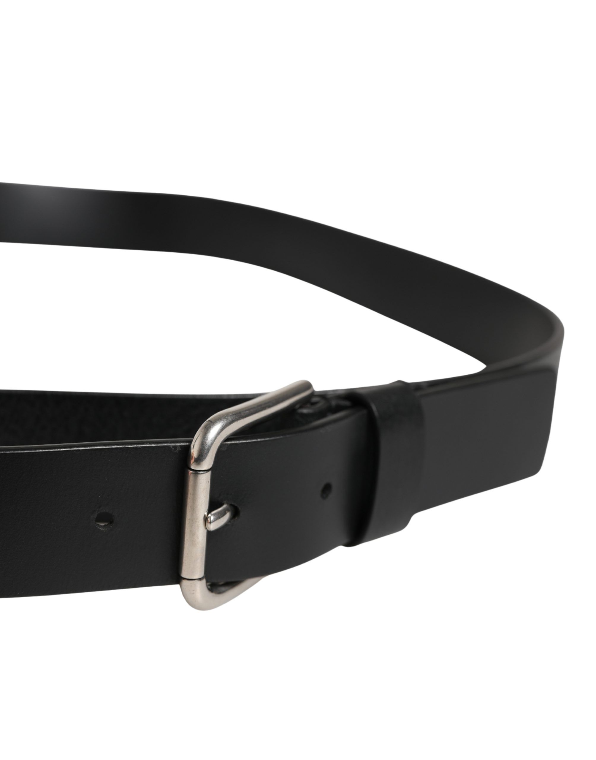 Double Strap Leather Silver Buckle Men's Belt - Dolce & Gabbana - Modalova