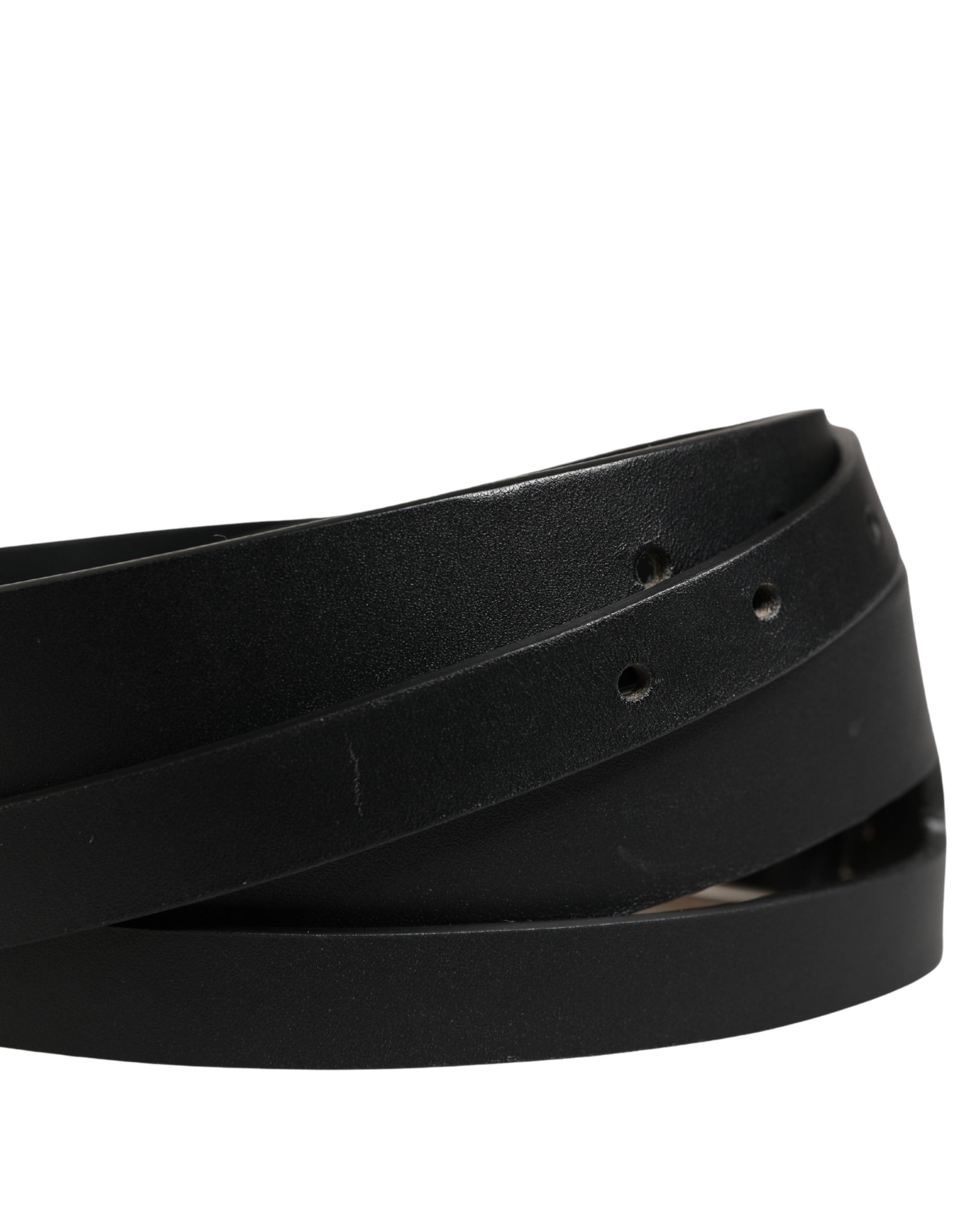 Double Strap Leather Silver Buckle Men's Belt (Pre-Owned) - Dolce & Gabbana - Modalova