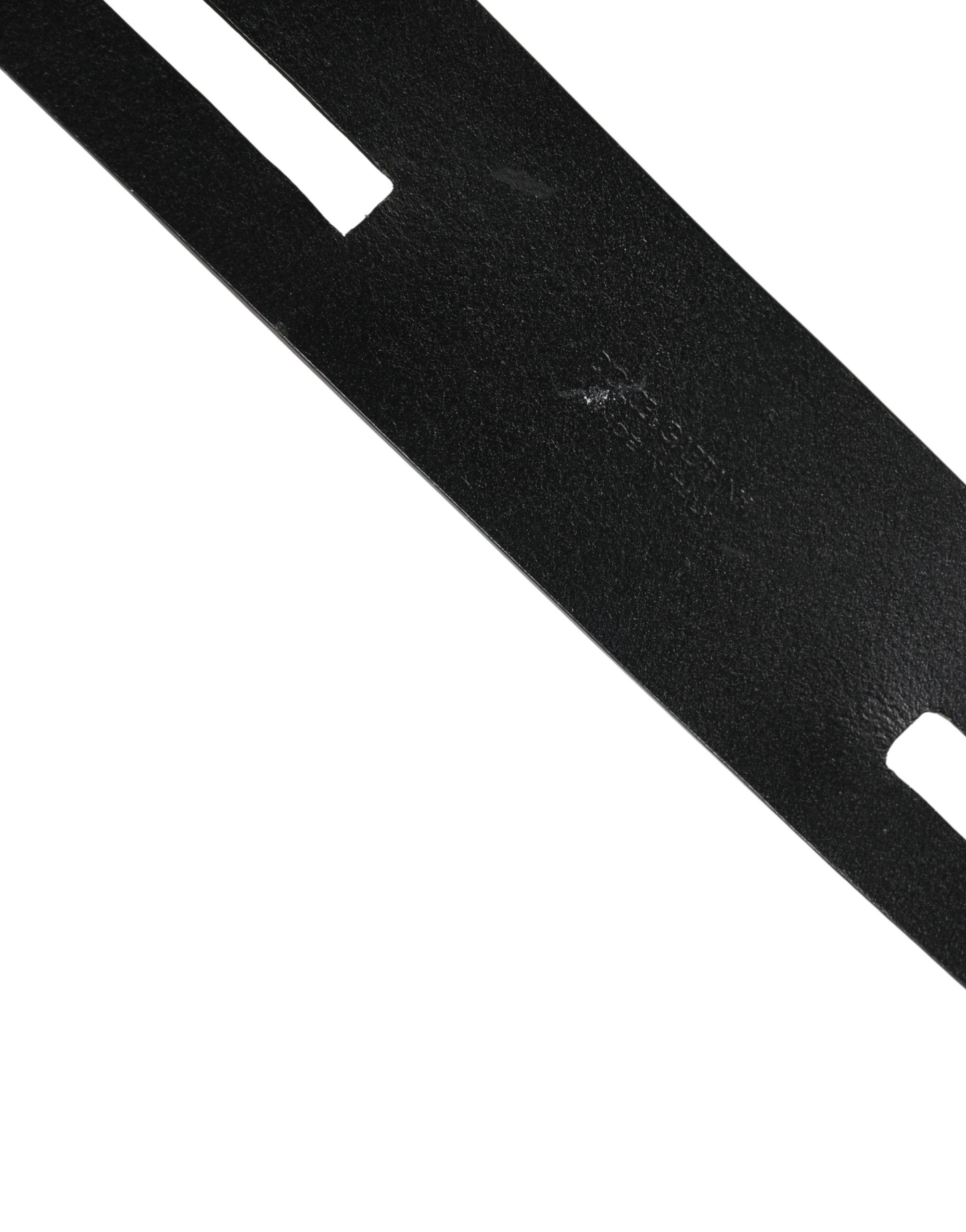 Double Strap Leather Silver Buckle Men's Belt (Pre-Owned) - Dolce & Gabbana - Modalova