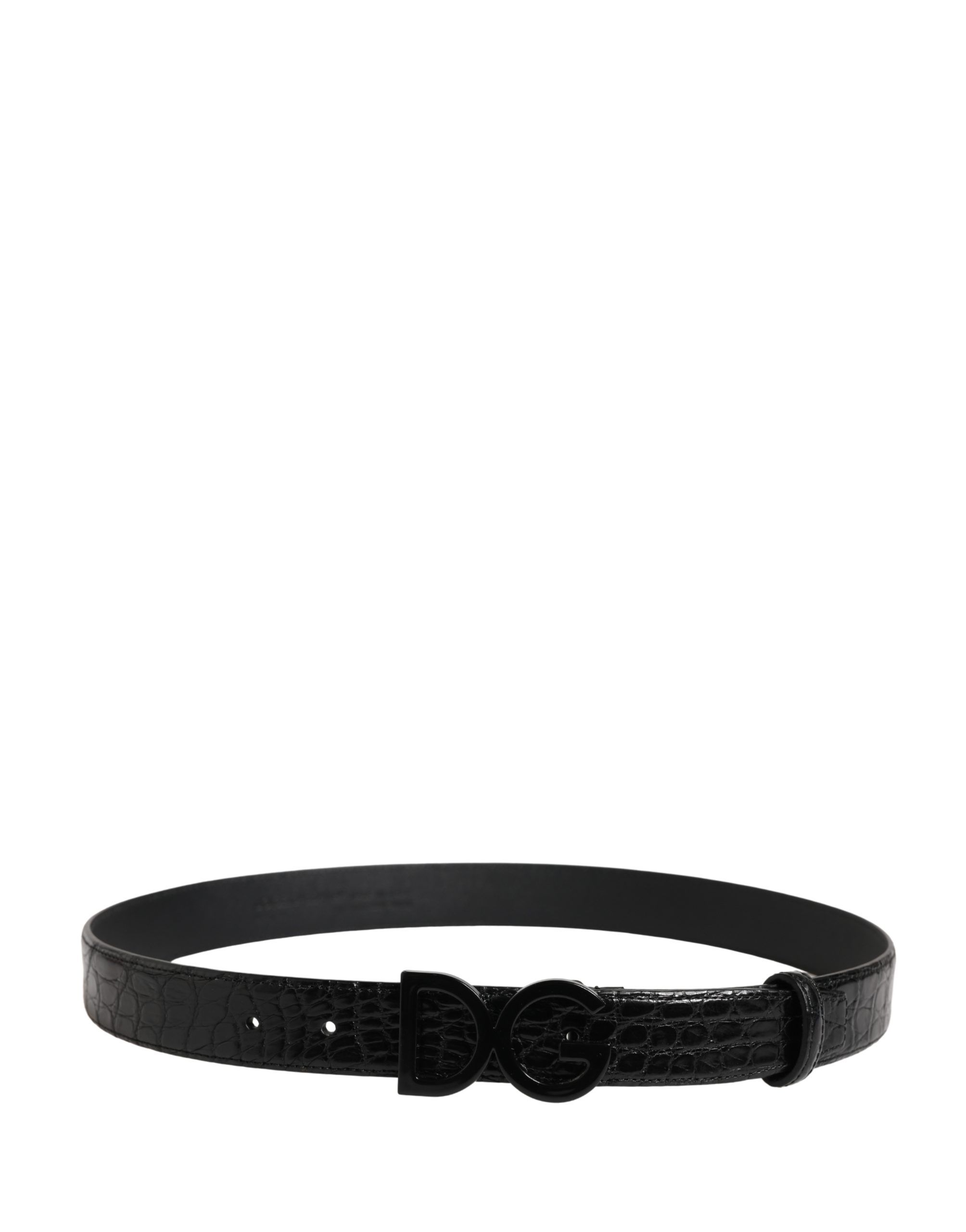 Men Exotic Leather Logo Buckle Men's Belt - Dolce & Gabbana - Modalova