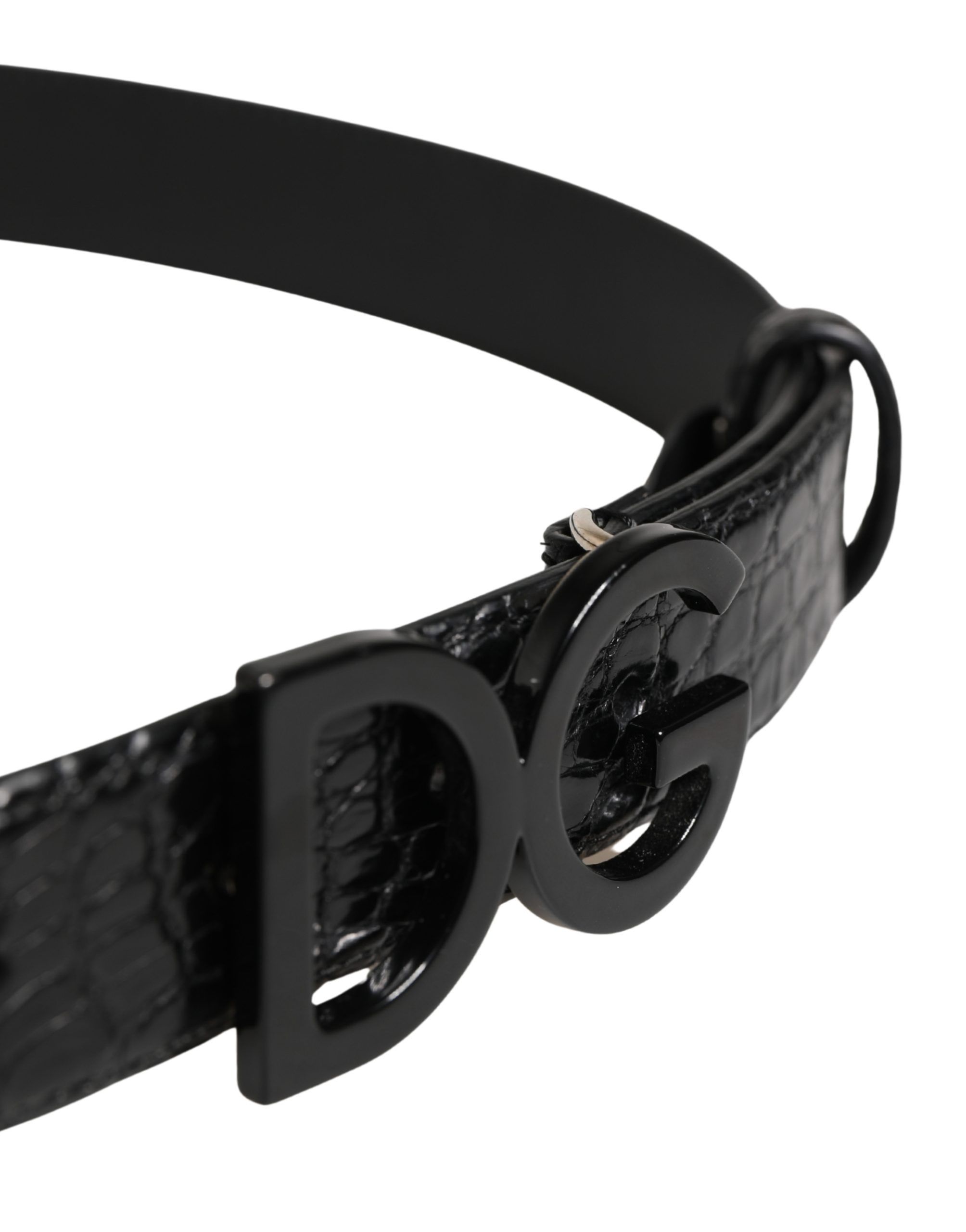 Men Exotic Leather Logo Buckle Men's Belt - Dolce & Gabbana - Modalova
