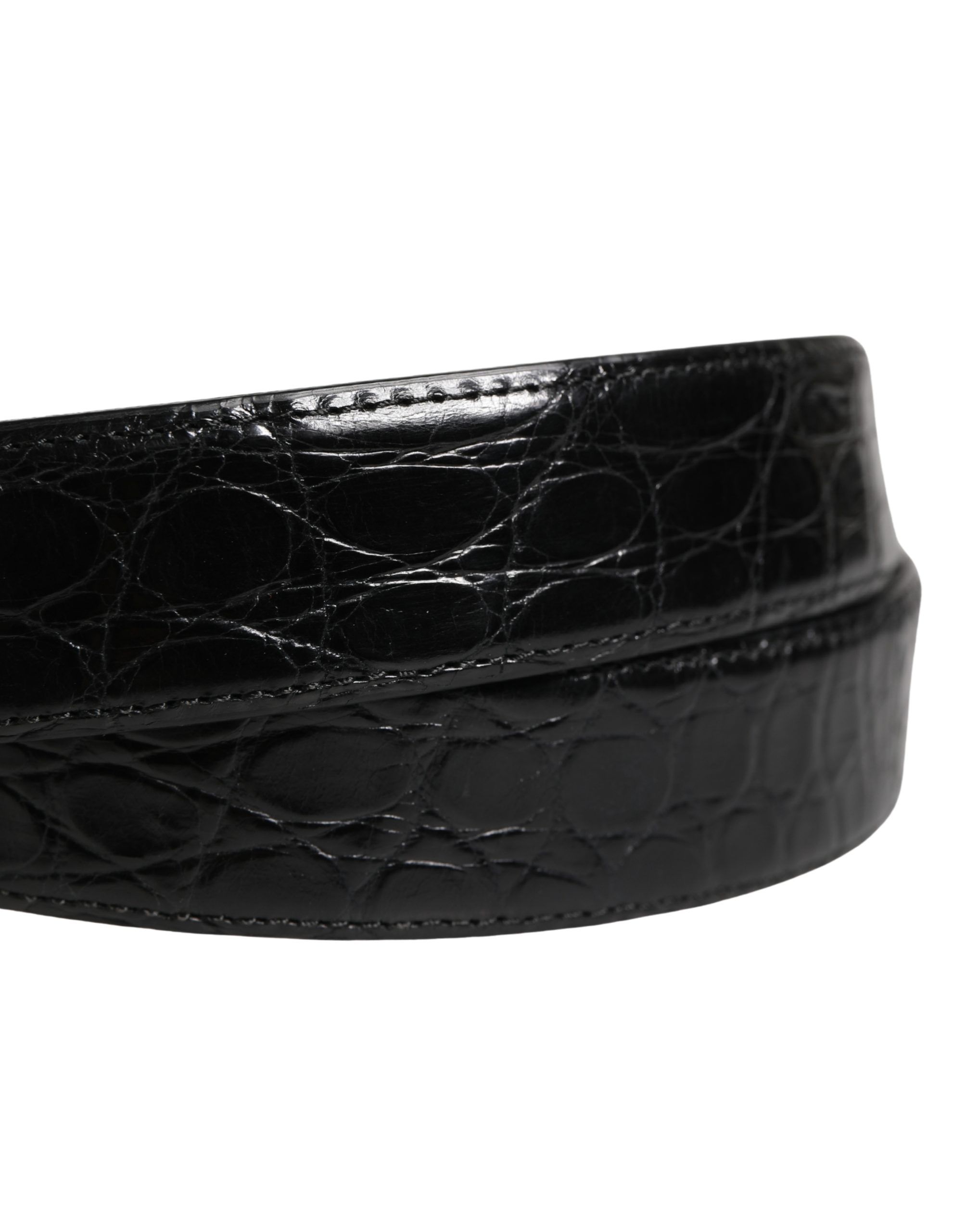 Men Exotic Leather Logo Buckle Men's Belt - Dolce & Gabbana - Modalova
