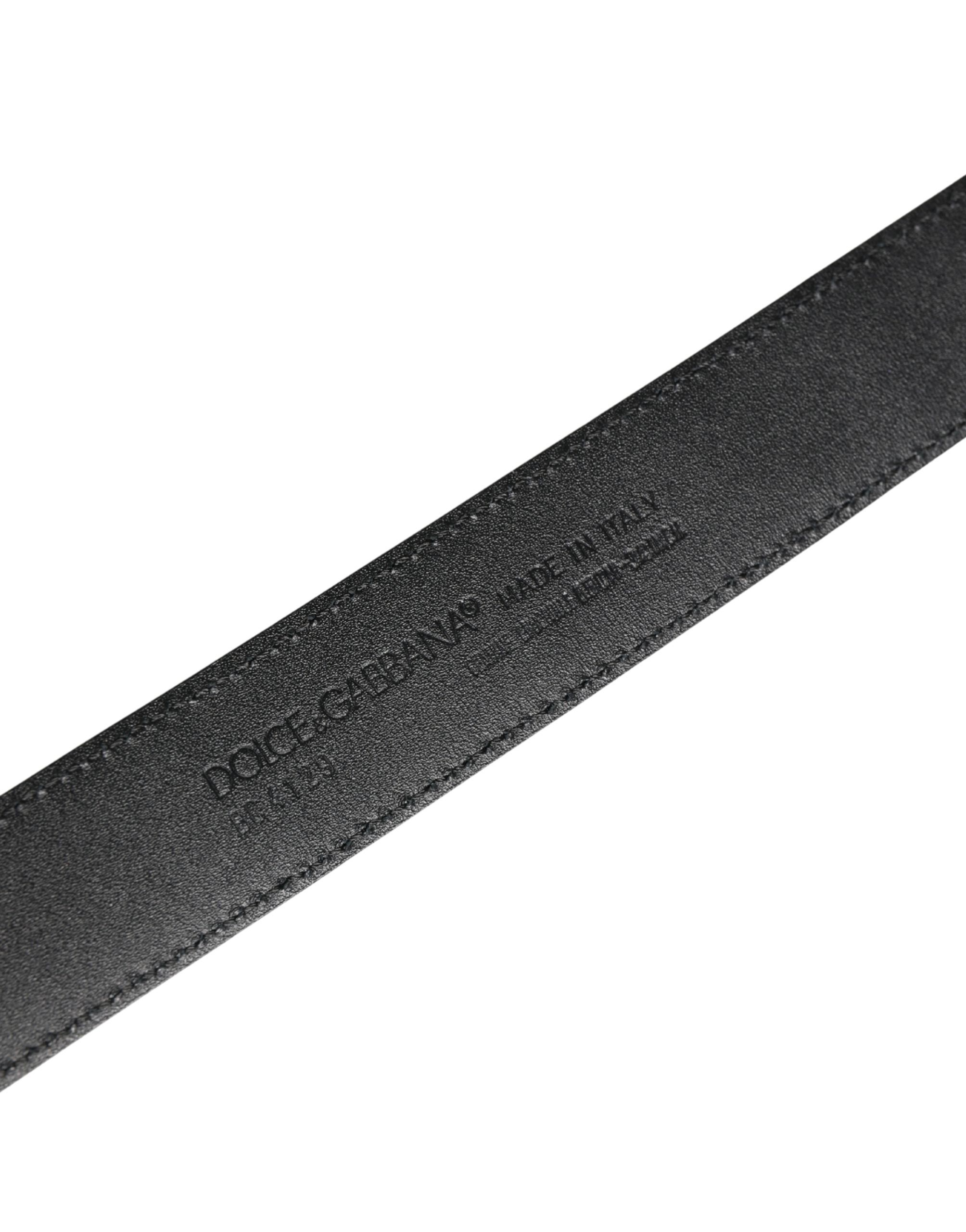 Men Exotic Leather Logo Buckle Men's Belt - Dolce & Gabbana - Modalova