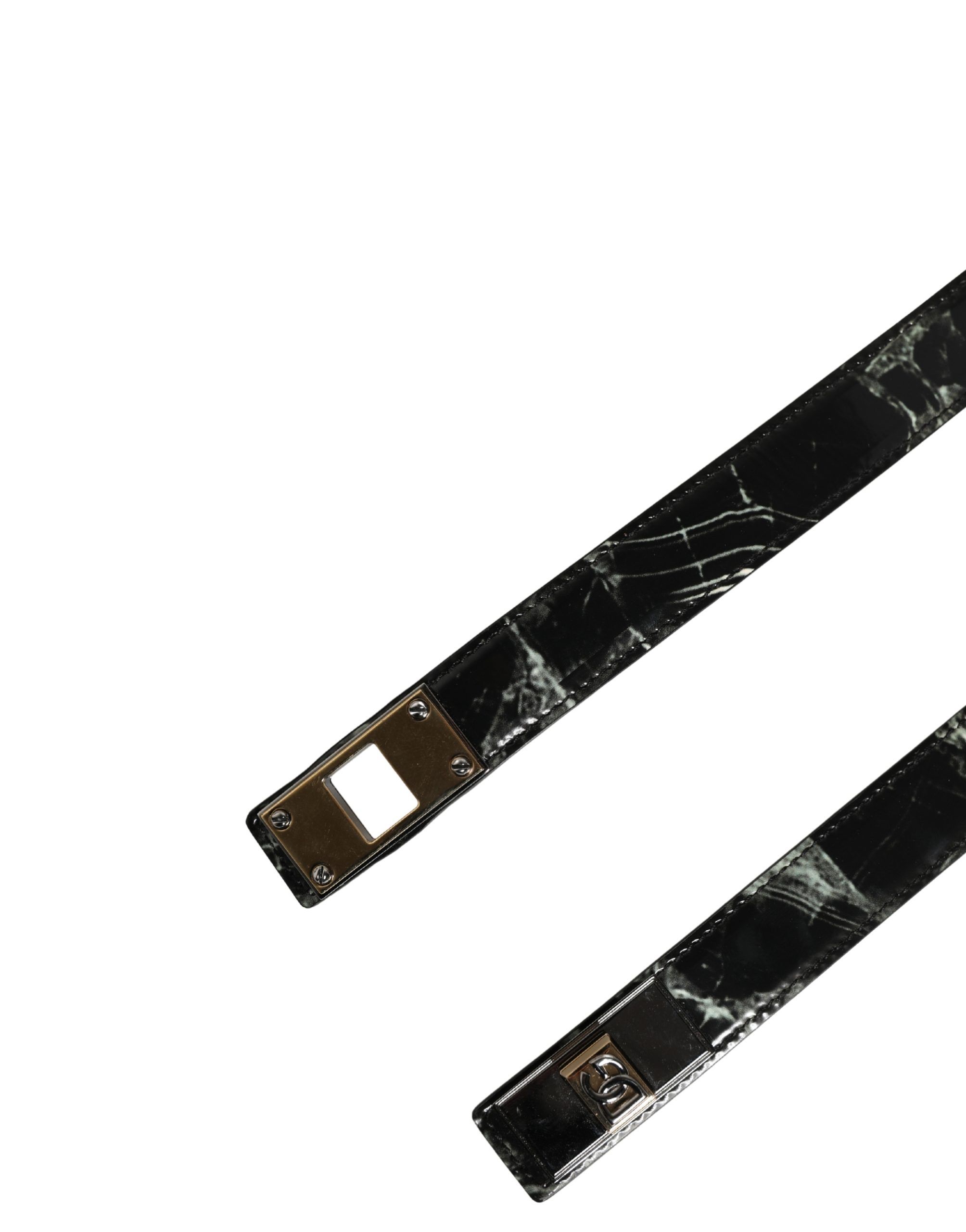 Men Marble Leather DG Logo Buckle Men's Belt - Dolce & Gabbana - Modalova