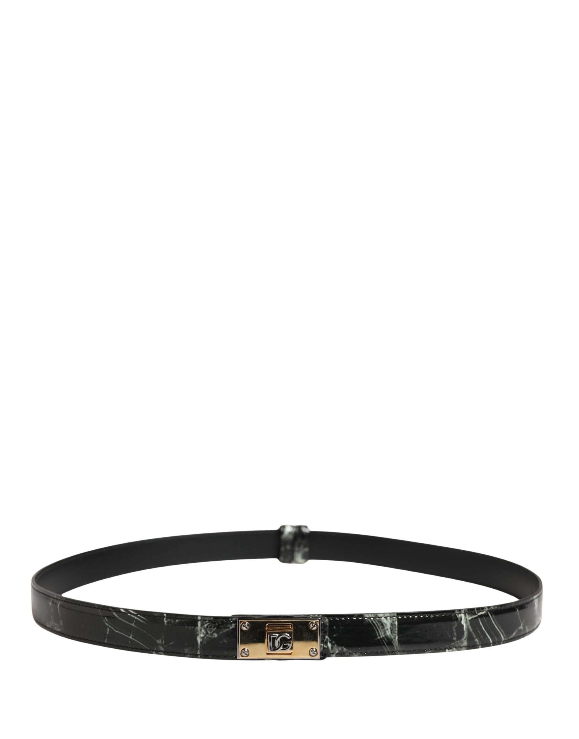 Men Marble Leather DG Logo Buckle Men's Belt - Dolce & Gabbana - Modalova