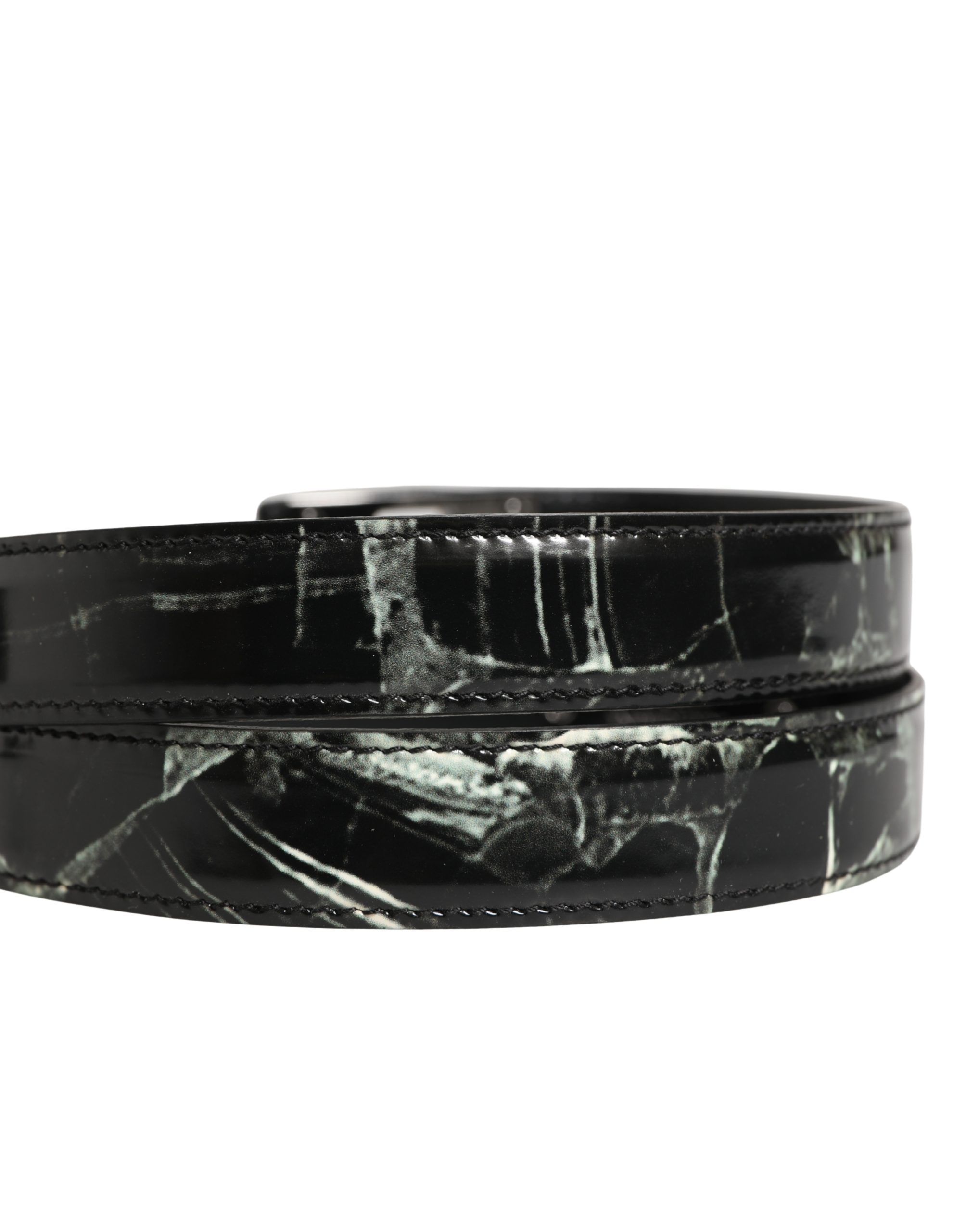 Men Marble Leather DG Logo Buckle Men's Belt - Dolce & Gabbana - Modalova
