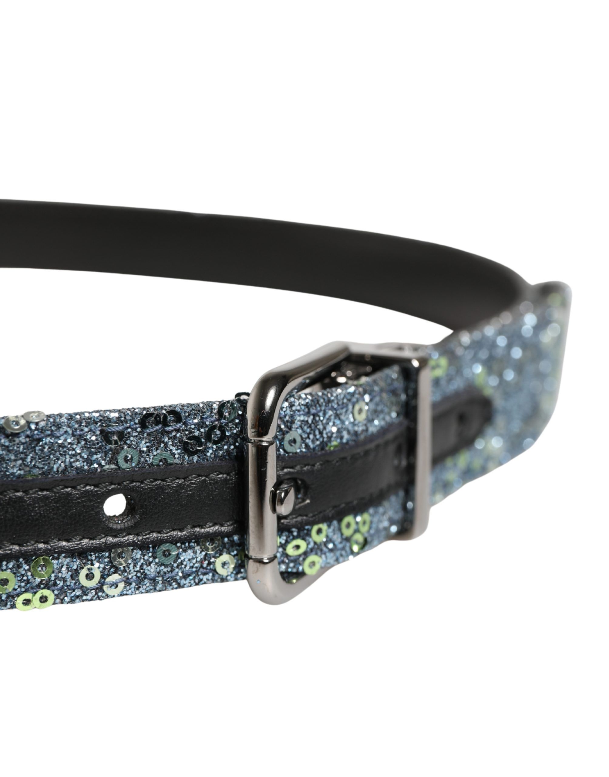 Men Sequin Silver Metal Buckle Men's Belt - Dolce & Gabbana - Modalova