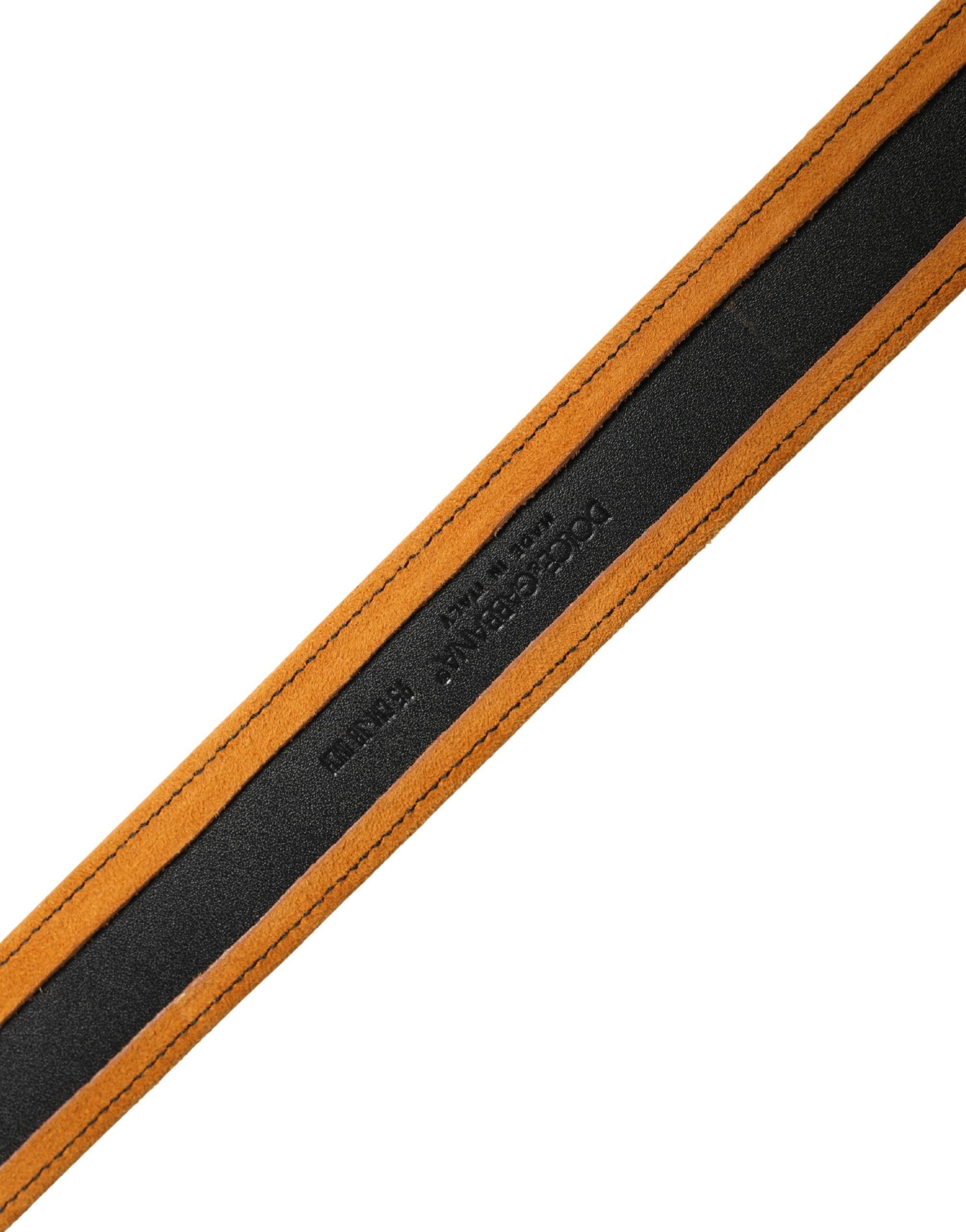Men Orange Polyester Metal Buckle Men's Belt - Dolce & Gabbana - Modalova