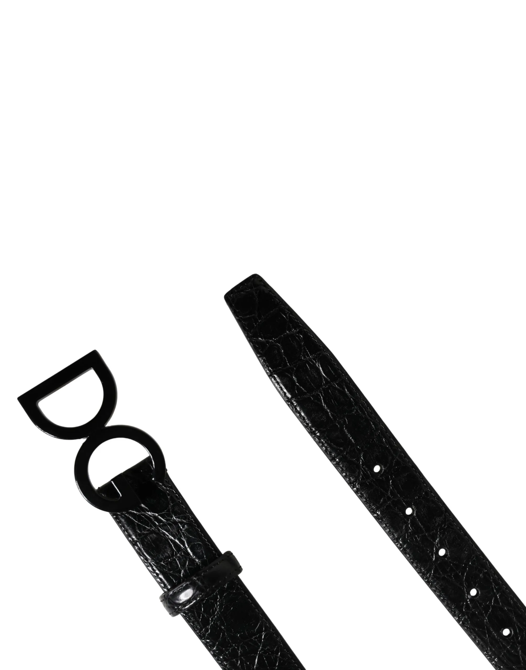 Men Exotic Leather Logo Buckle Men's Belt - Dolce & Gabbana - Modalova