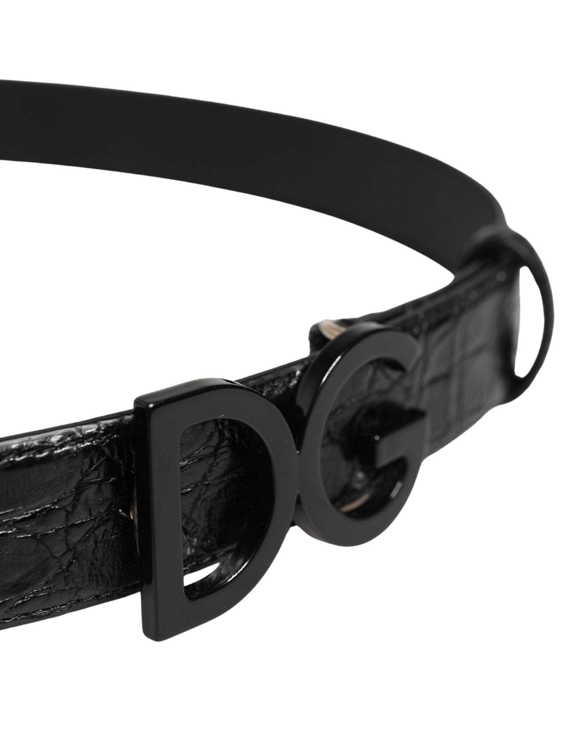 Men Exotic Leather Logo Buckle Men's Belt - Dolce & Gabbana - Modalova