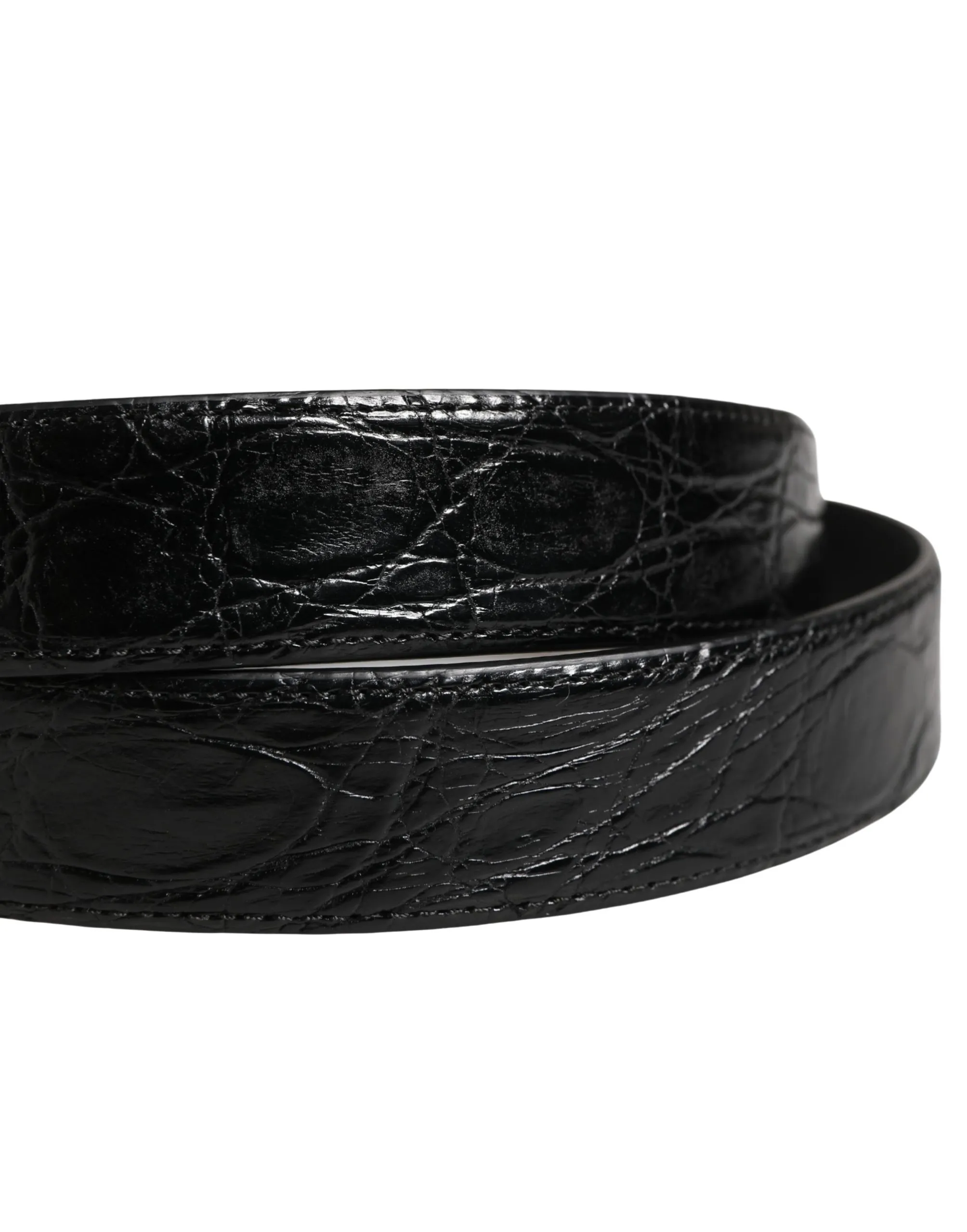 Men Exotic Leather Logo Buckle Men's Belt - Dolce & Gabbana - Modalova