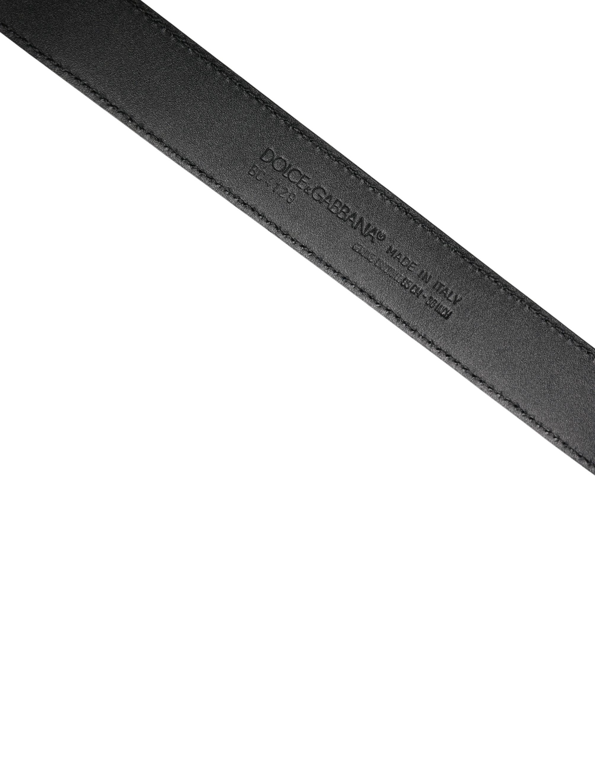 Men Exotic Leather Logo Buckle Men's Belt - Dolce & Gabbana - Modalova