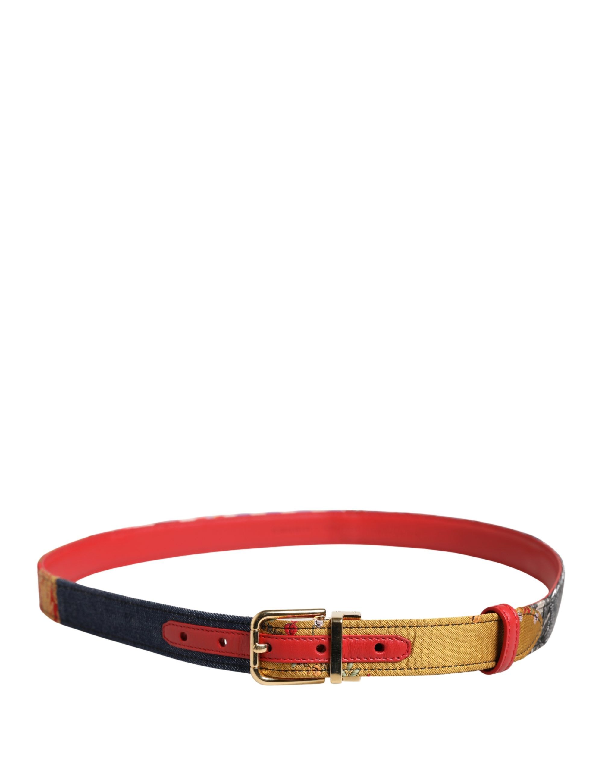 Floral Jacquard Metal Buckle Women's Belt - Dolce & Gabbana - Modalova