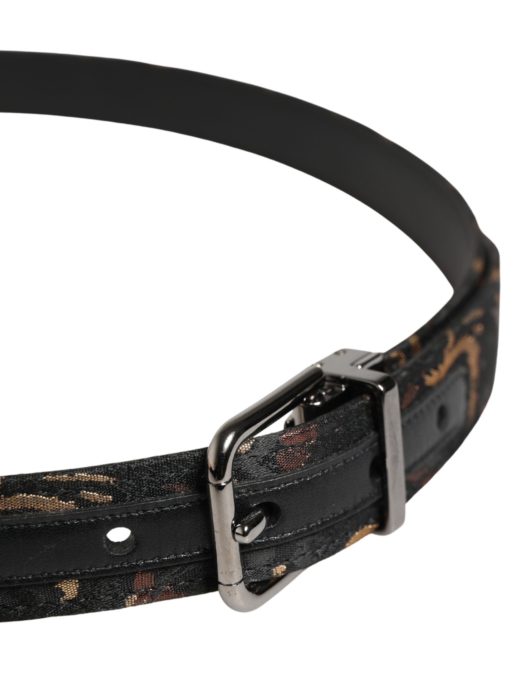Jacquard Silver Metal Buckle Women's Belt - Dolce & Gabbana - Modalova
