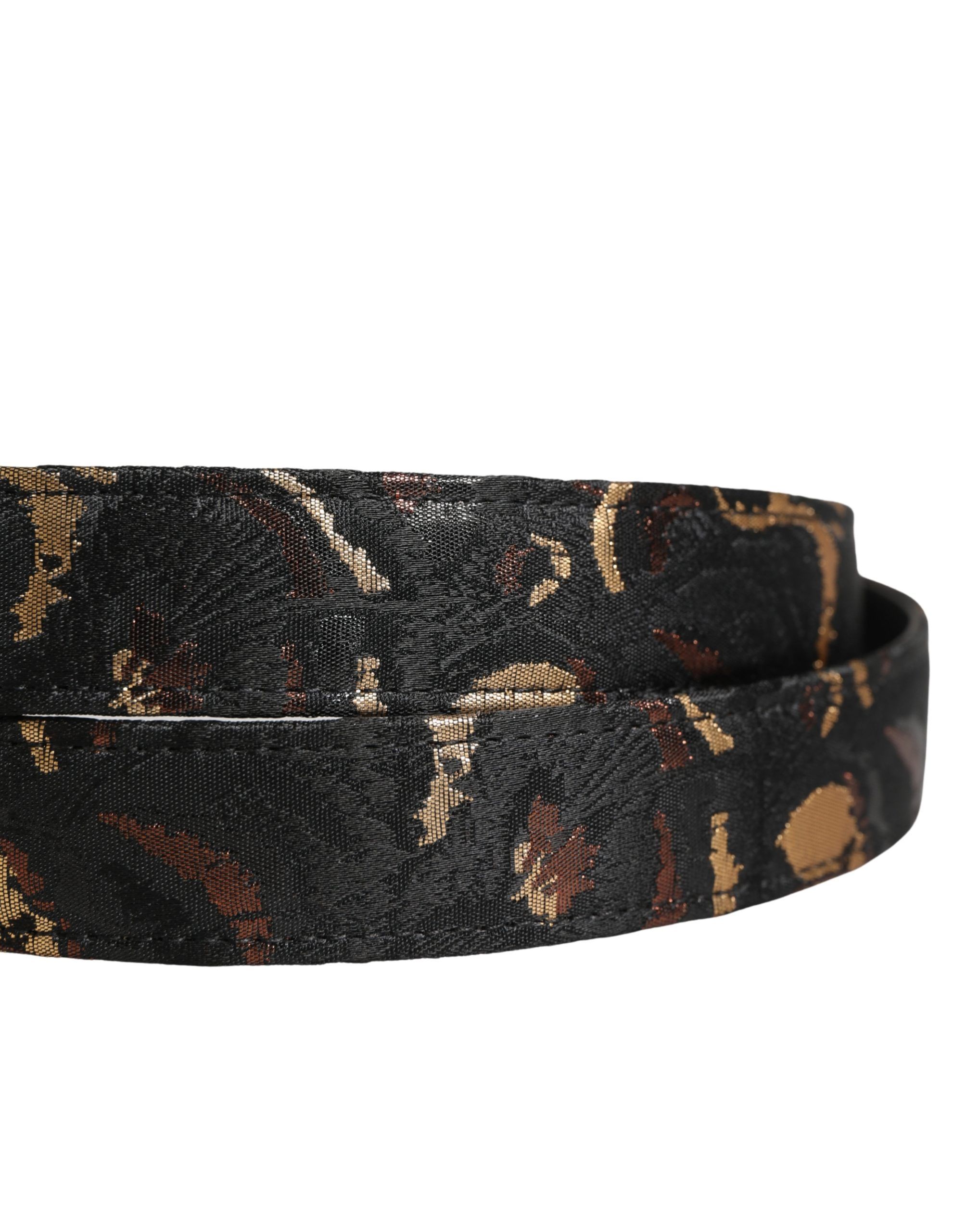 Jacquard Silver Metal Buckle Women's Belt - Dolce & Gabbana - Modalova
