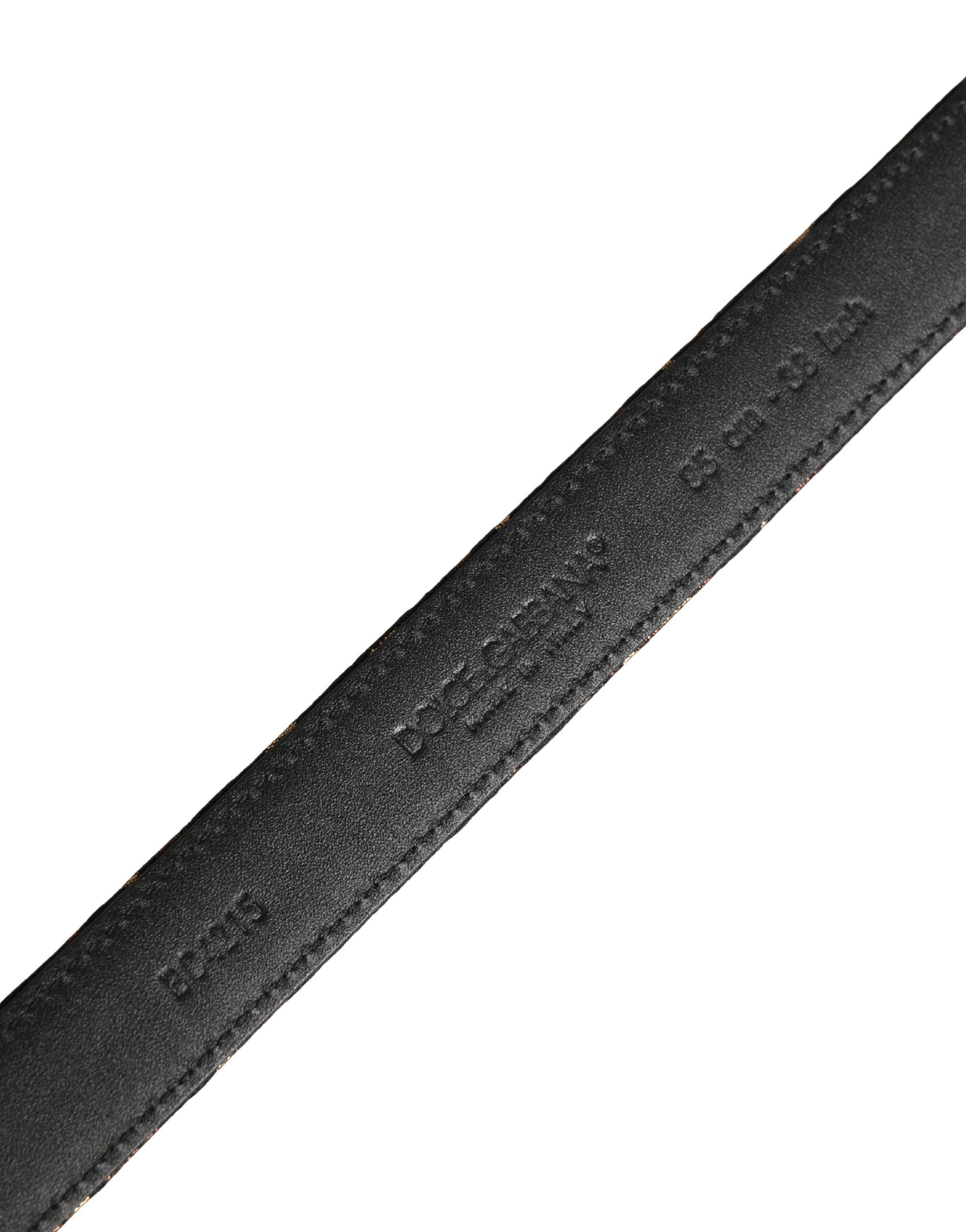 Jacquard Silver Metal Buckle Women's Belt - Dolce & Gabbana - Modalova
