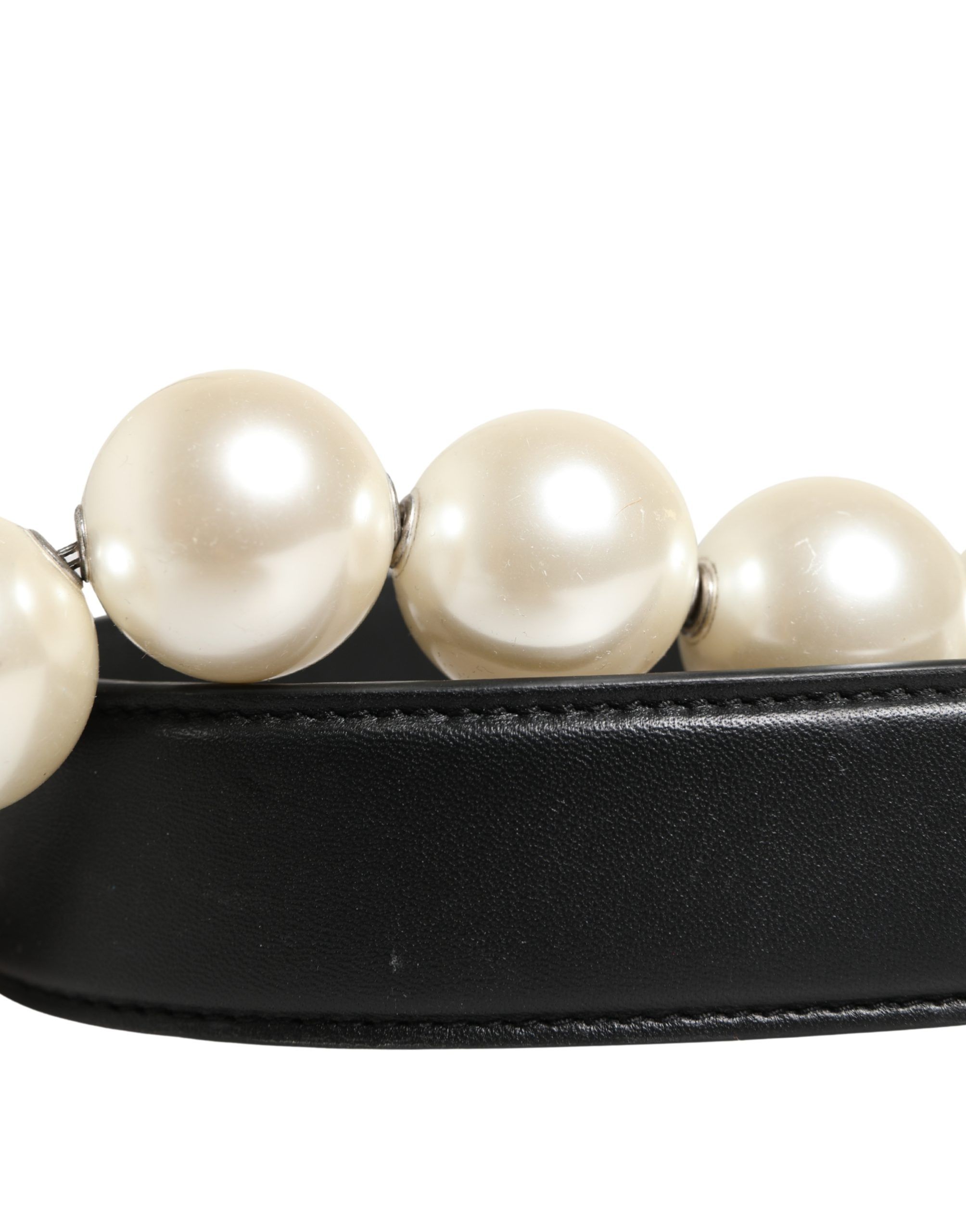 Black Leather Silver Chain Bag Accessory Shoulder Women's Strap - Dolce & Gabbana - Modalova