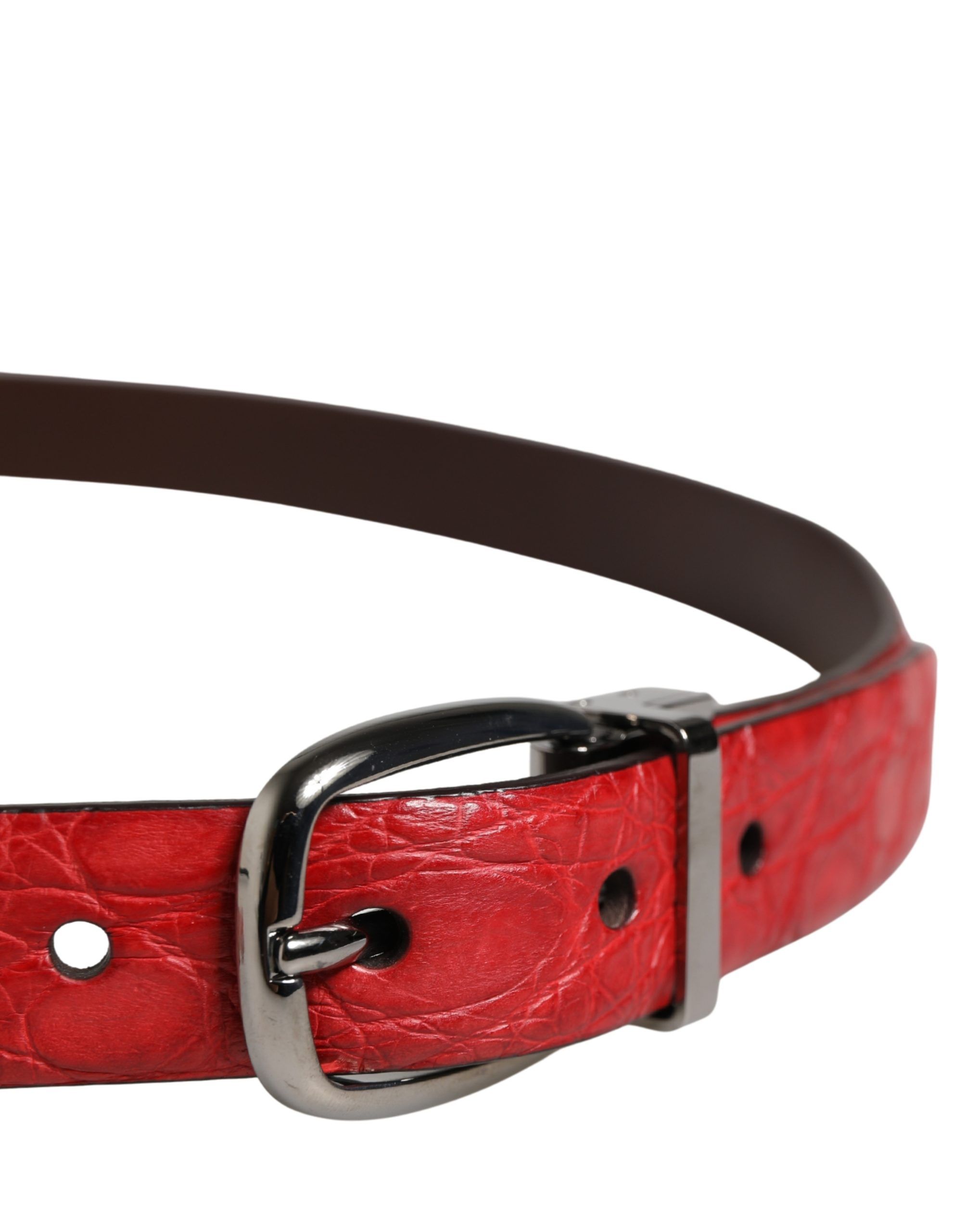 Men Exotic Leather Metal Buckle Men's Belt - Dolce & Gabbana - Modalova