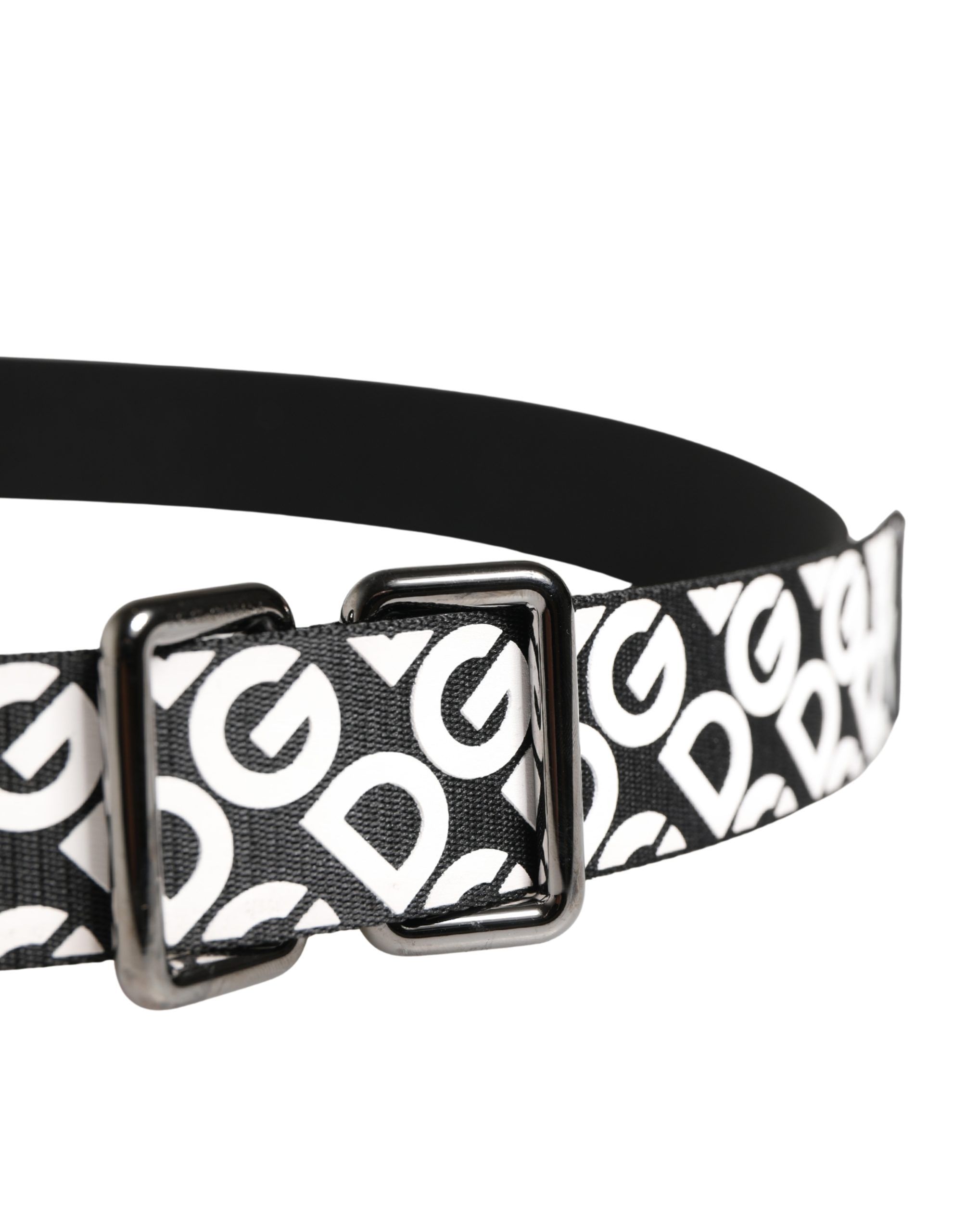 White Logo Leather Metal Buckle Men's Belt - Dolce & Gabbana - Modalova