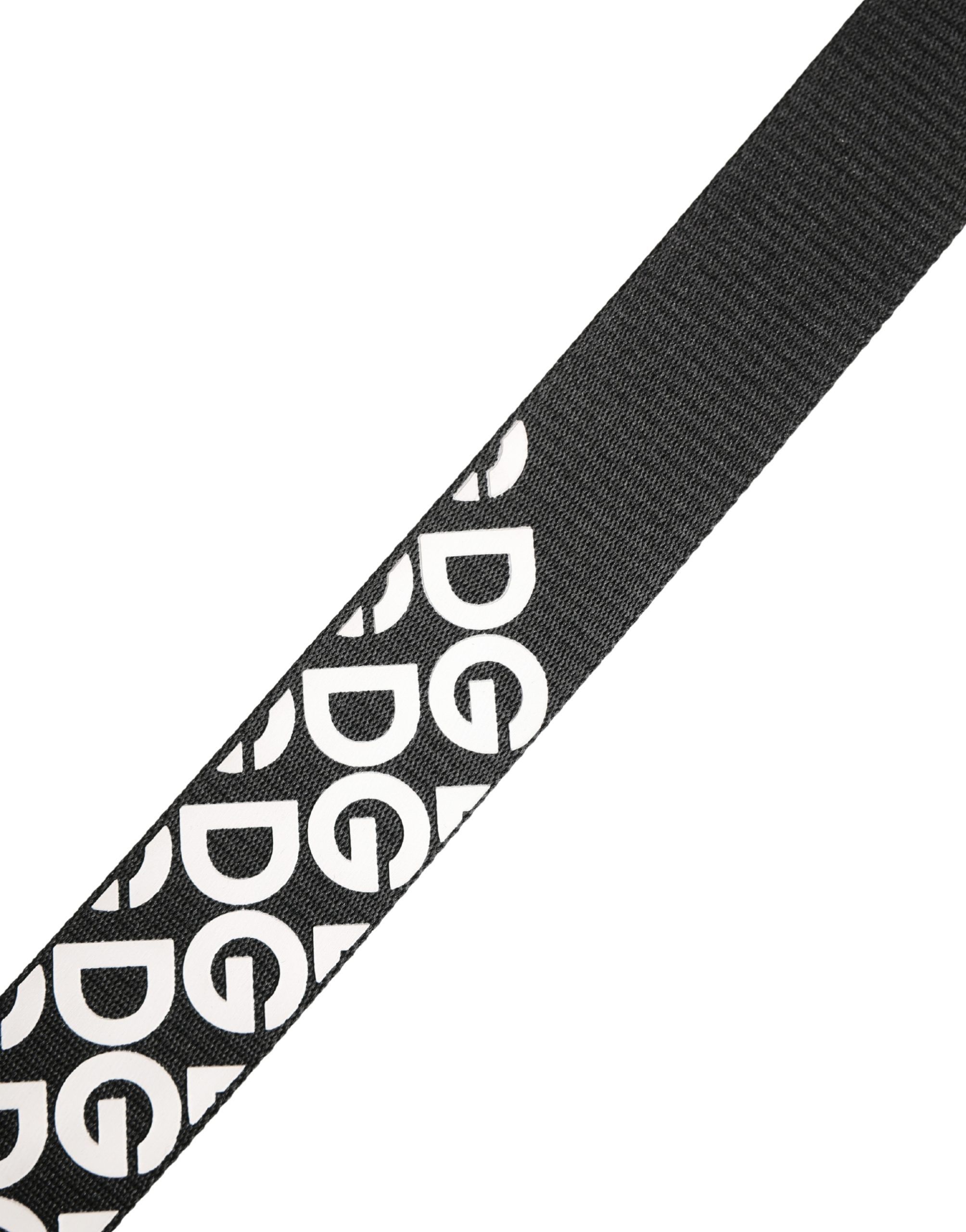 White Logo Leather Metal Buckle Men's Belt - Dolce & Gabbana - Modalova