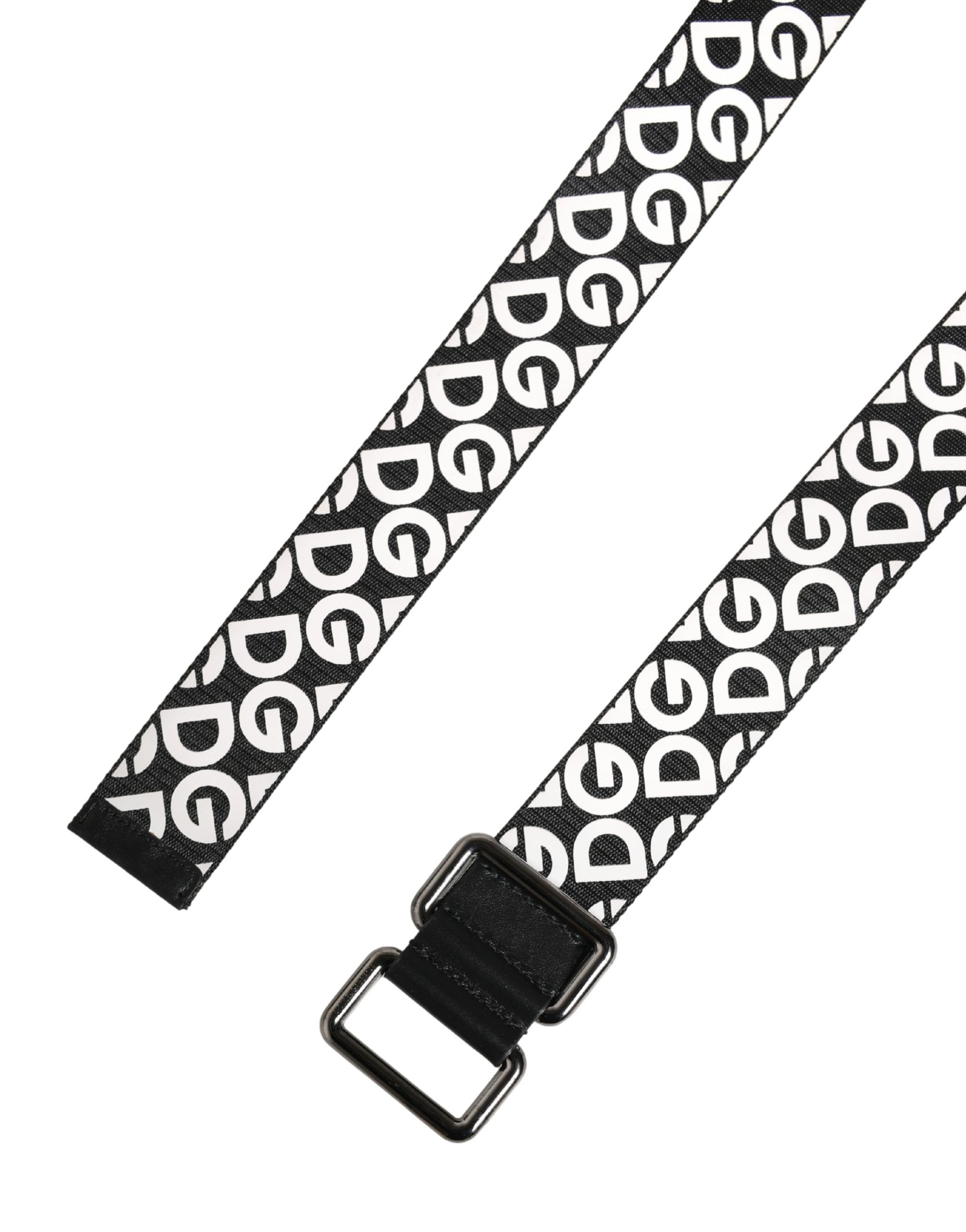 White Logo Leather Metal Buckle Men's Belt - Dolce & Gabbana - Modalova