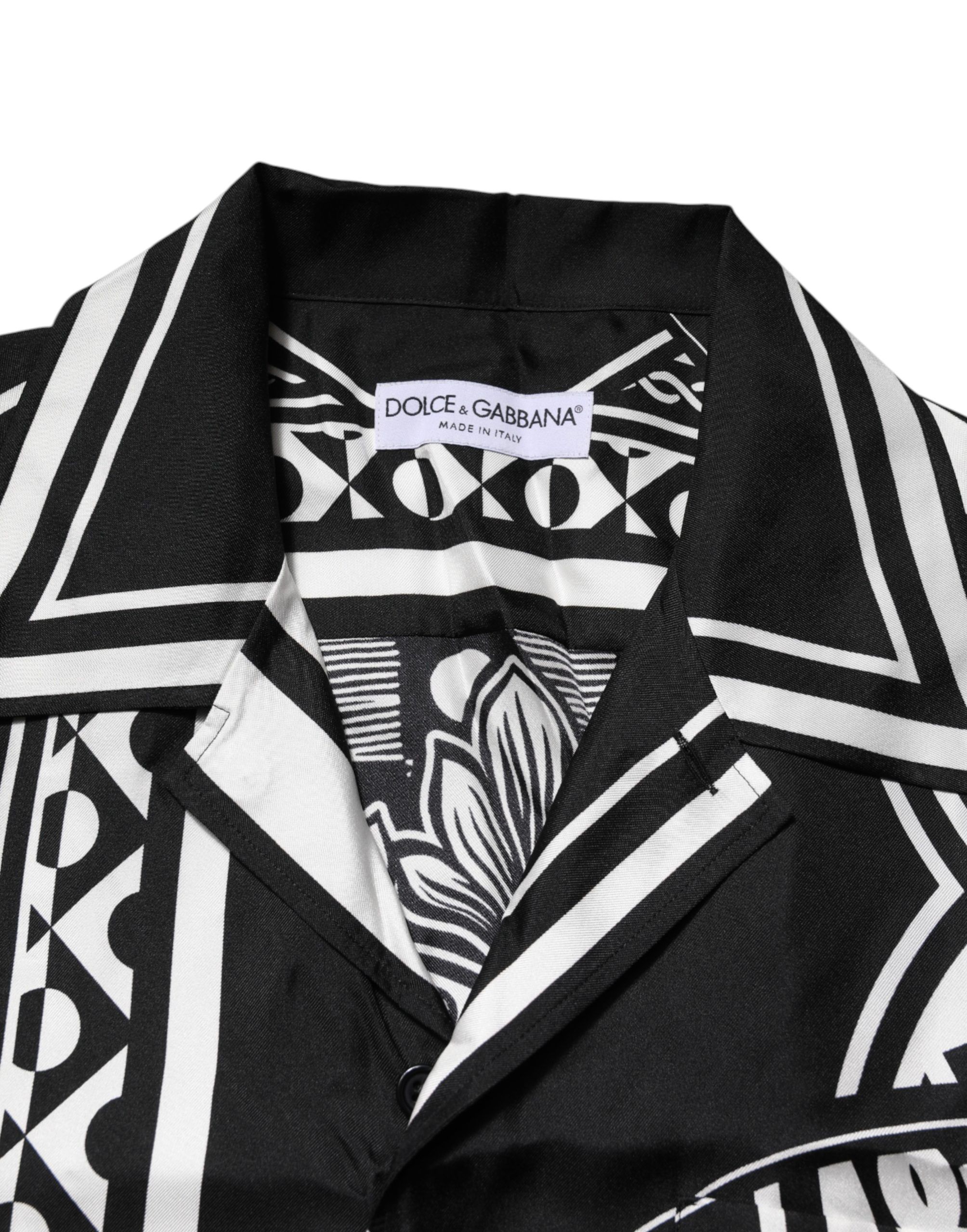 Silk Logo Print Short Sleeves Men's Shirt (Pre-Owned) - Dolce & Gabbana - Modalova
