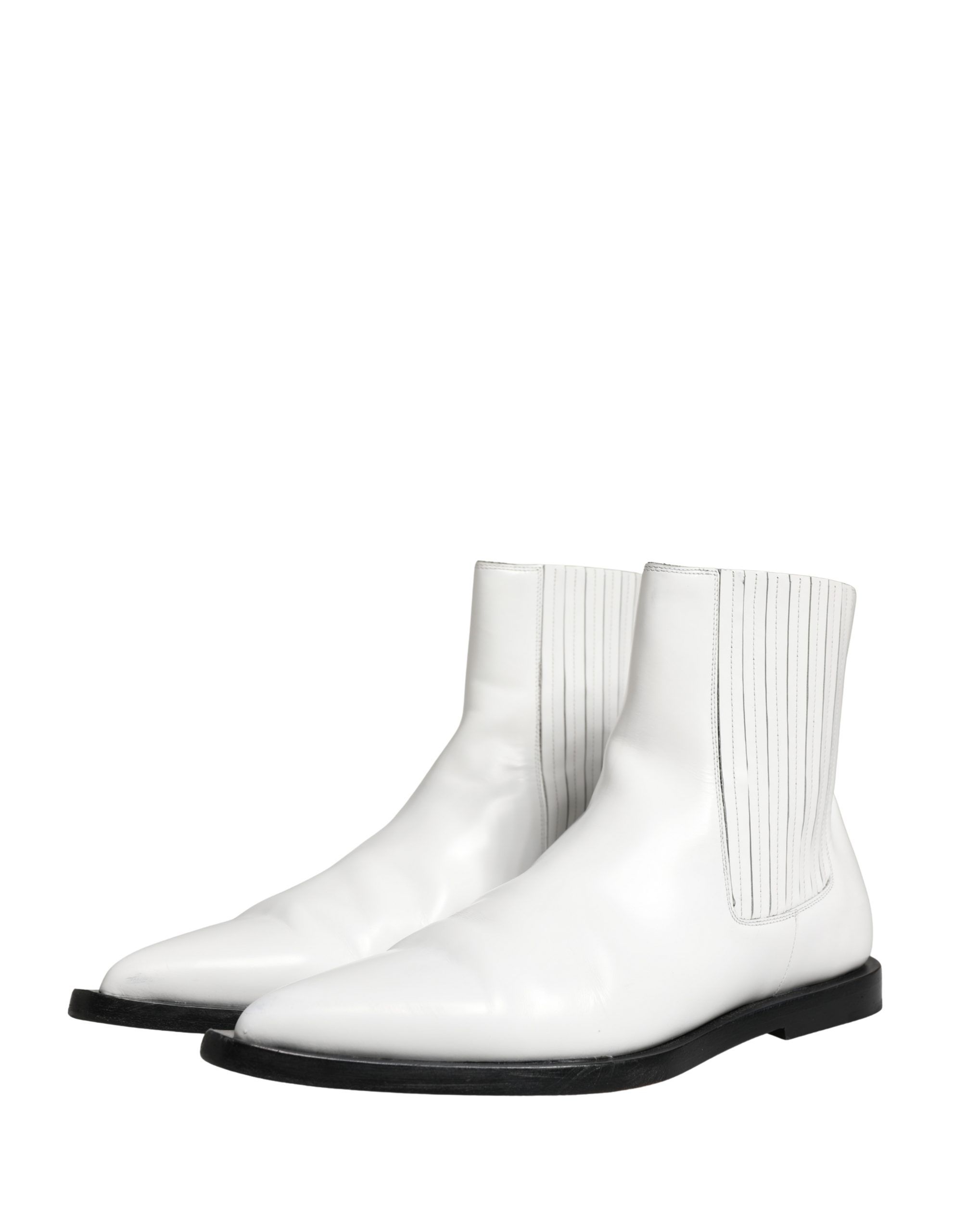 Leather Chelsea SlipOn Ankle Boots Men's Shoes (Pre-Owned) - Dolce & Gabbana - Modalova