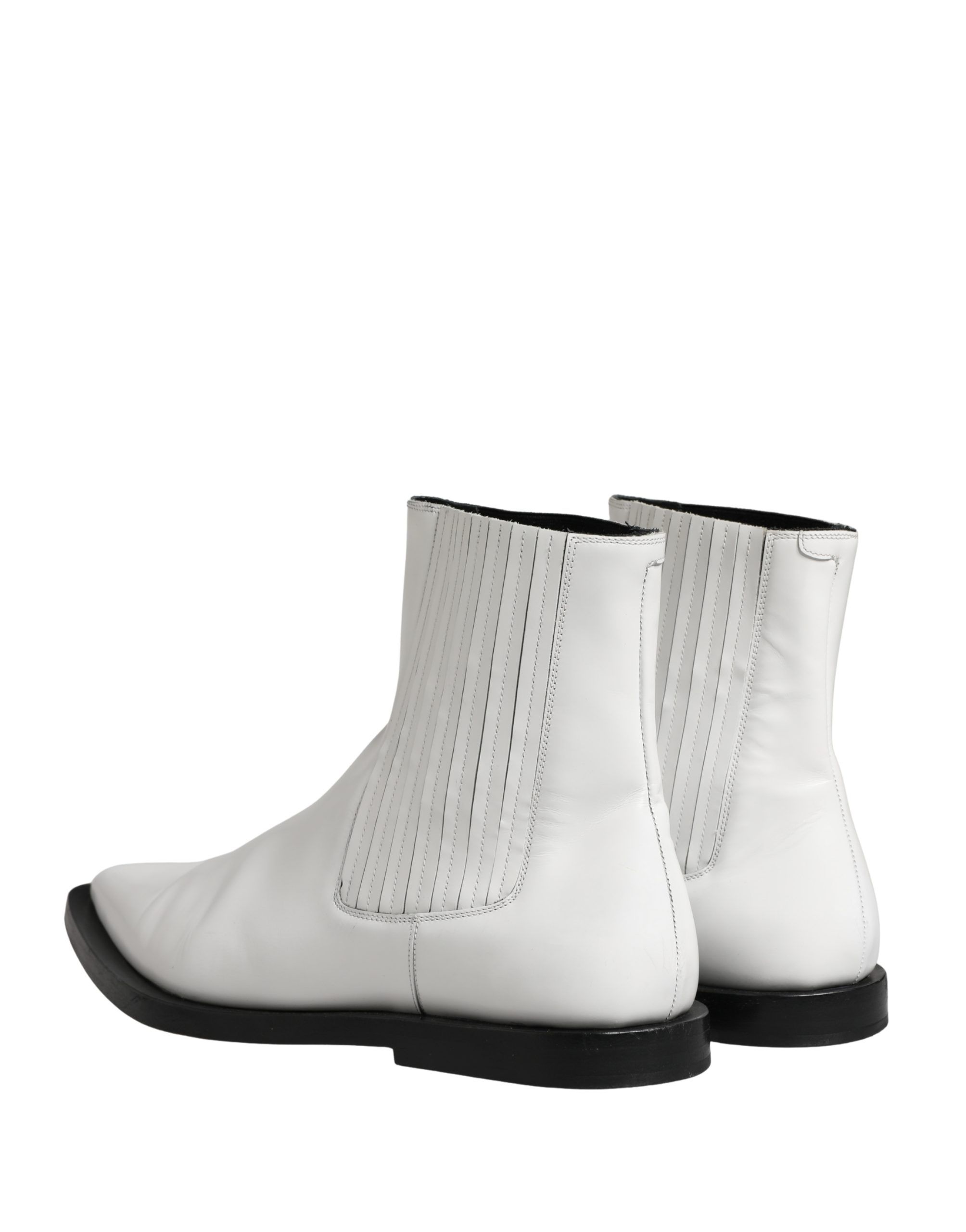 Leather Chelsea SlipOn Ankle Boots Men's Shoes (Pre-Owned) - Dolce & Gabbana - Modalova