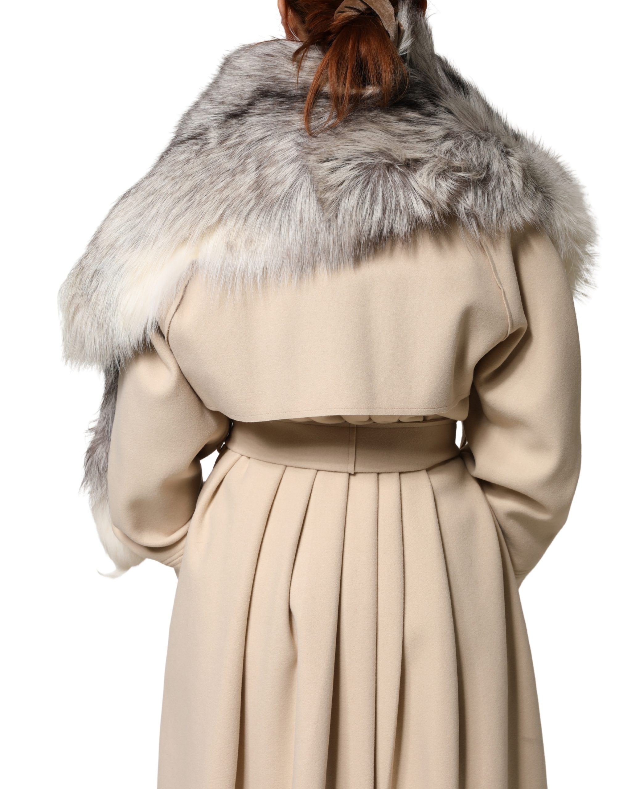 Fox Fur Neck Wrap Warmer Winter Women's Scarf - Dolce & Gabbana - Modalova