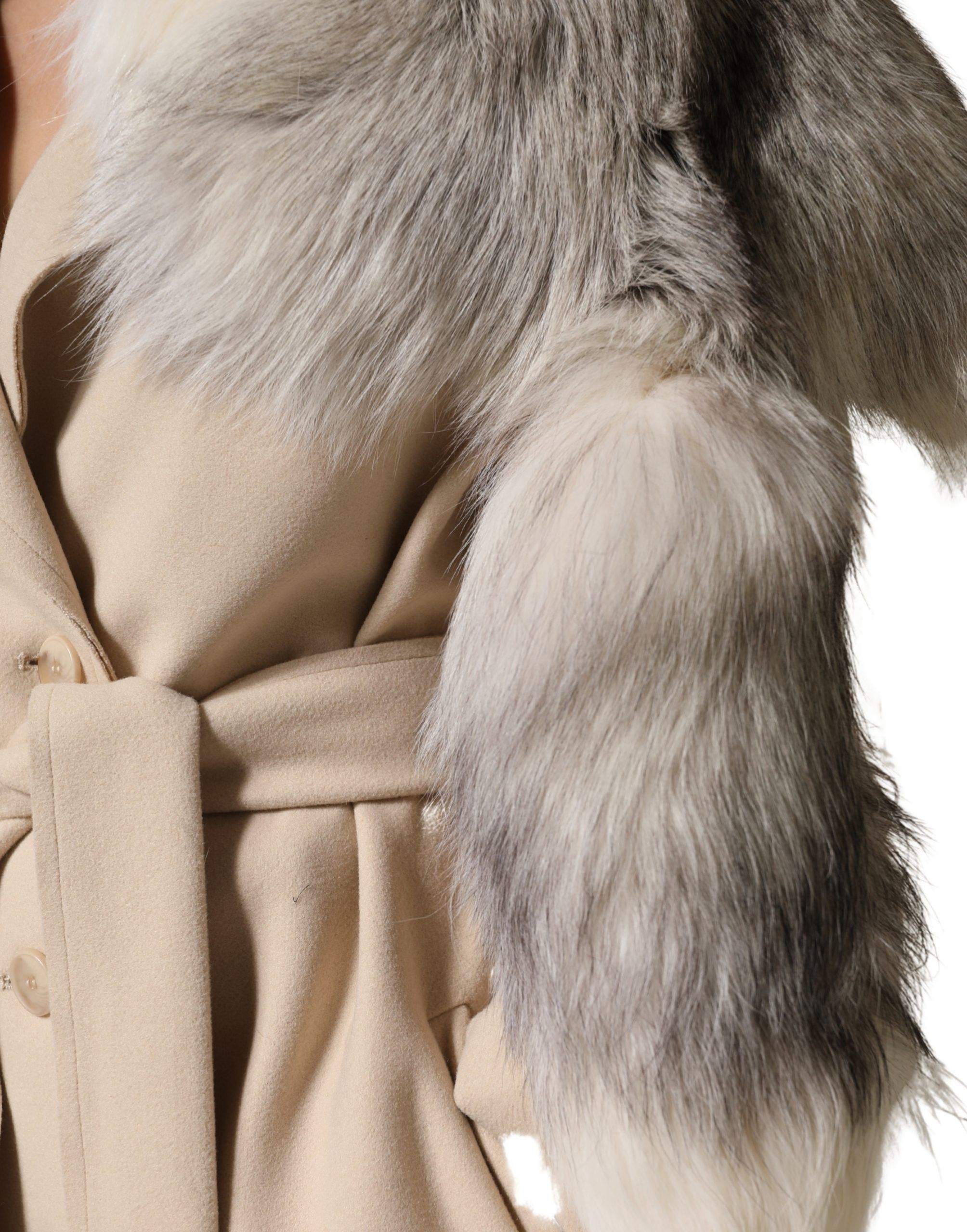 Fox Fur Neck Wrap Warmer Winter Women's Scarf - Dolce & Gabbana - Modalova