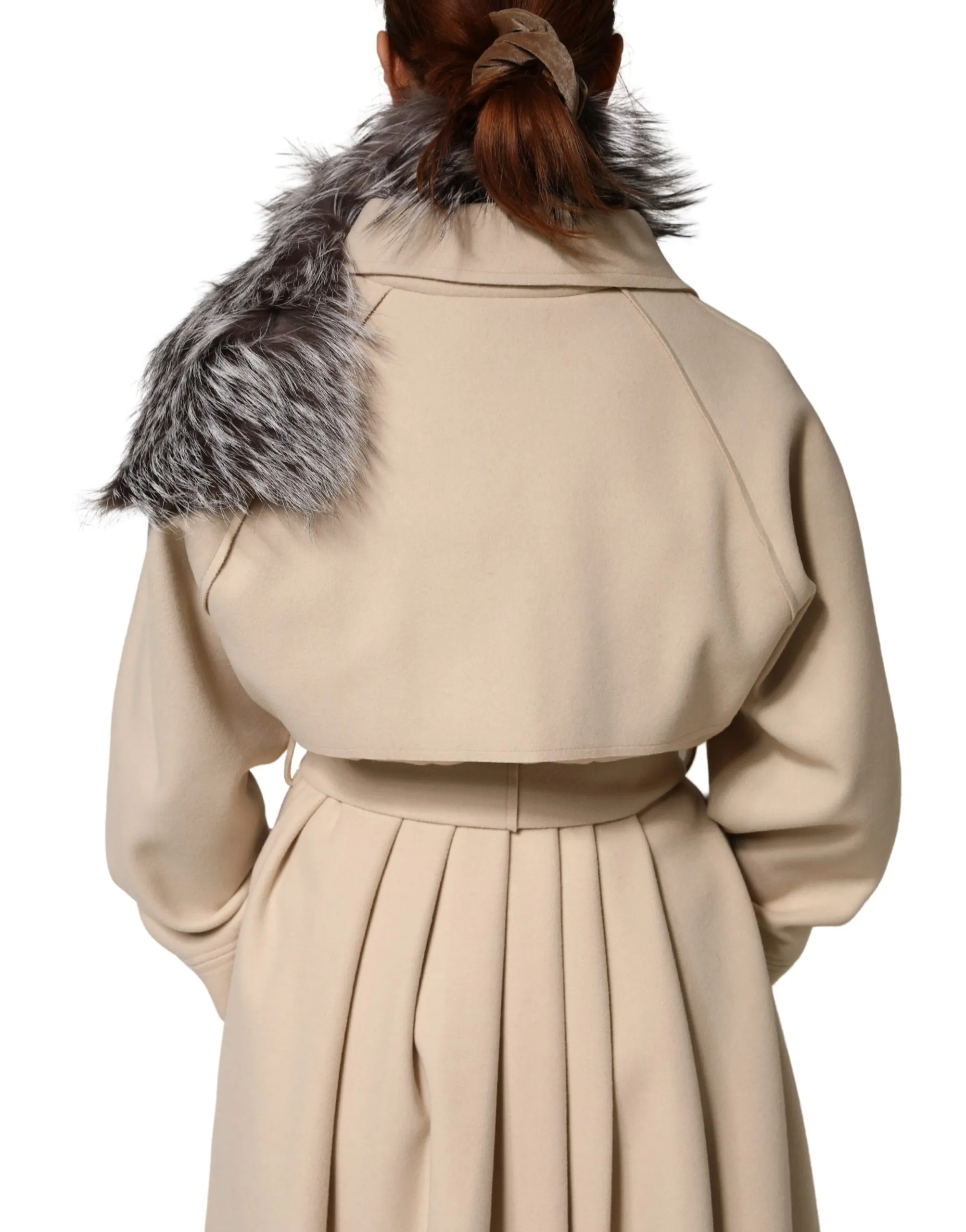 Fox Fur Neck Wrap Warmer Winter Women's Scarf - Dolce & Gabbana - Modalova