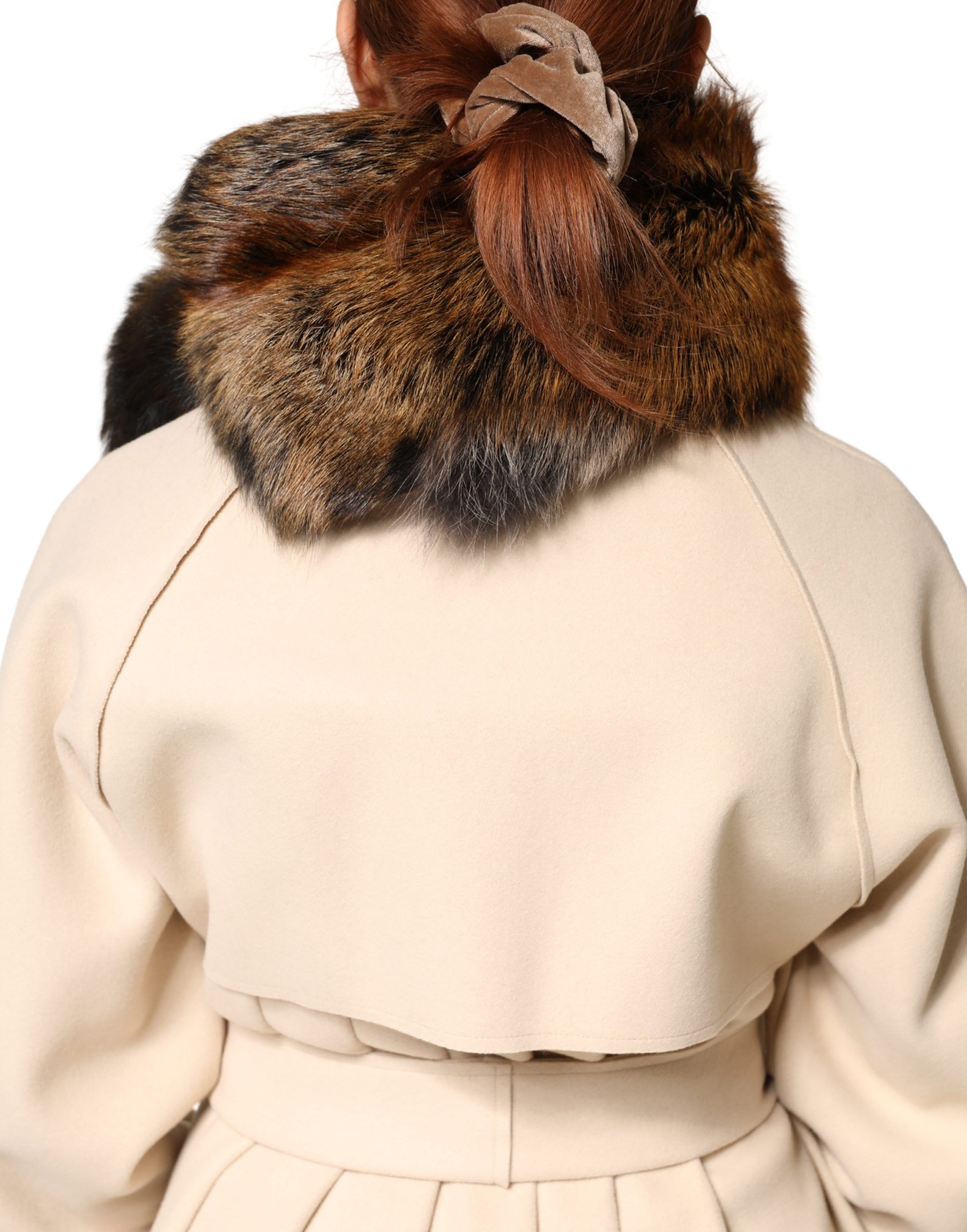 Red Fox Fur Neck Warmer Winter Women's Scarf - Dolce & Gabbana - Modalova