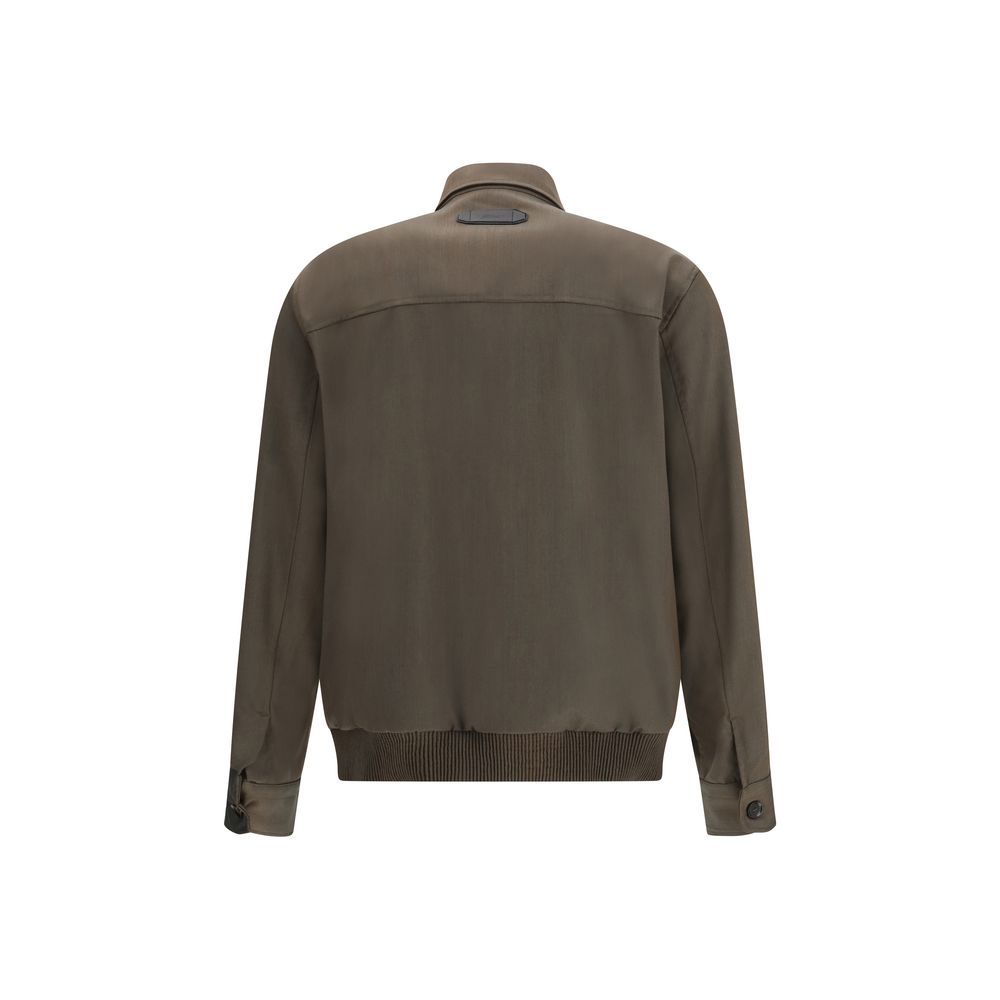 Brioni Bicolor Wool Men's Coat - Brioni - Modalova