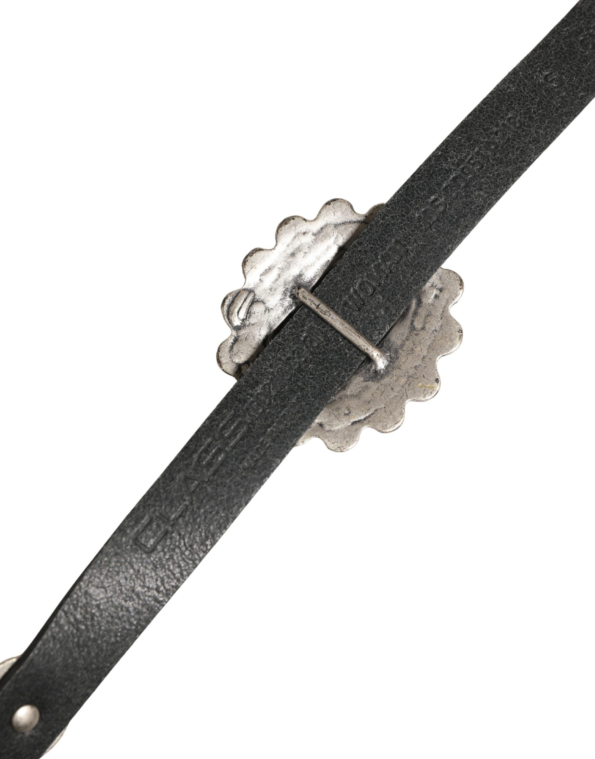 Turquoise Leather Embellished Oval Buckle Women's Belt - Cavalli Class - Modalova