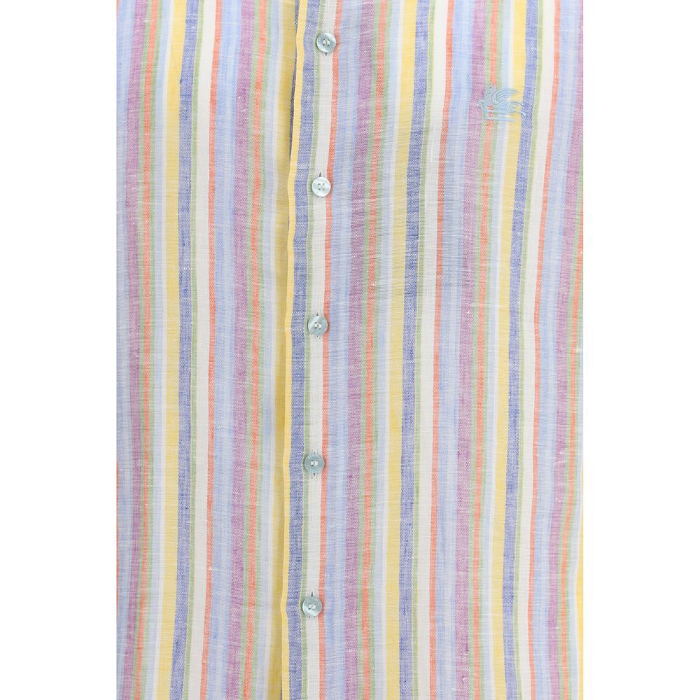 Linen Pattern Men's Shirt - Etro - Modalova