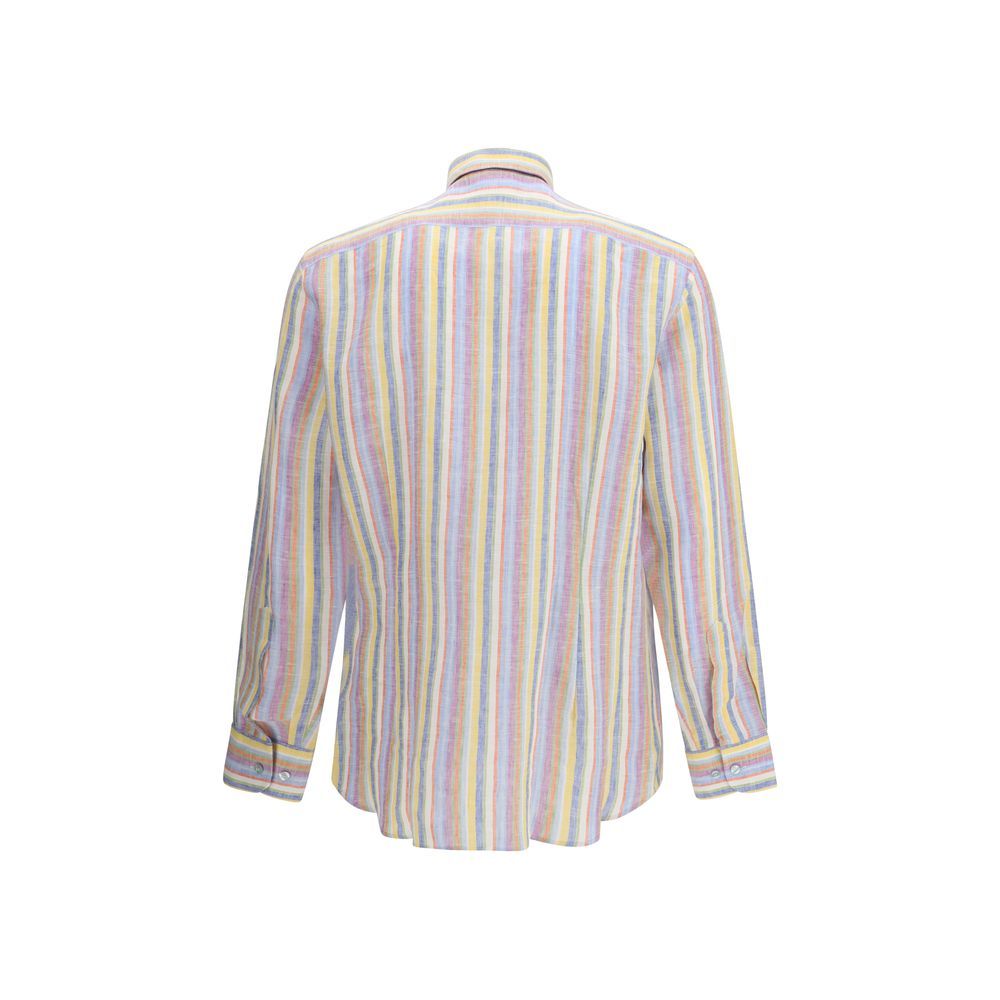 Linen Pattern Men's Shirt - Etro - Modalova