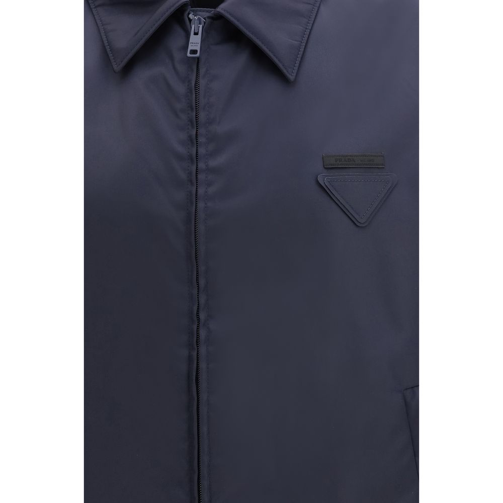 Prada Blue Nylon Shell Men's Jacket - Prada - Modalova